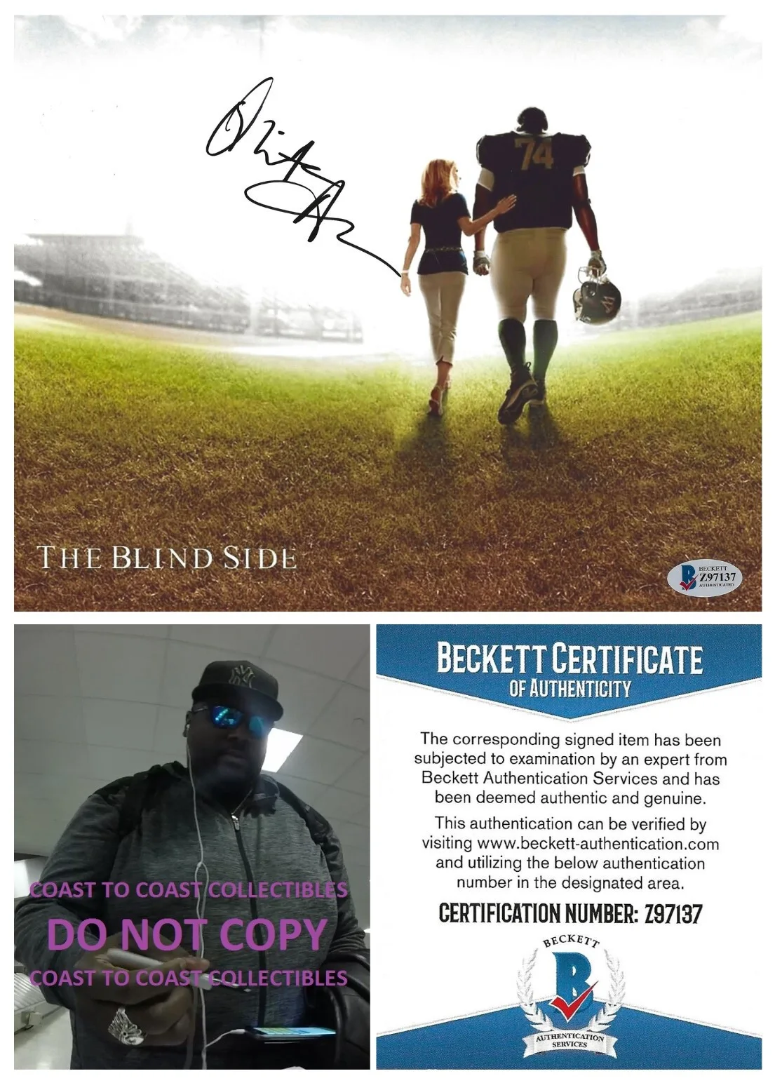 Quinton Aaron — Quinton Aaron Actor signed The Blind Side 8x10 photo Beckett COA Proof autograph