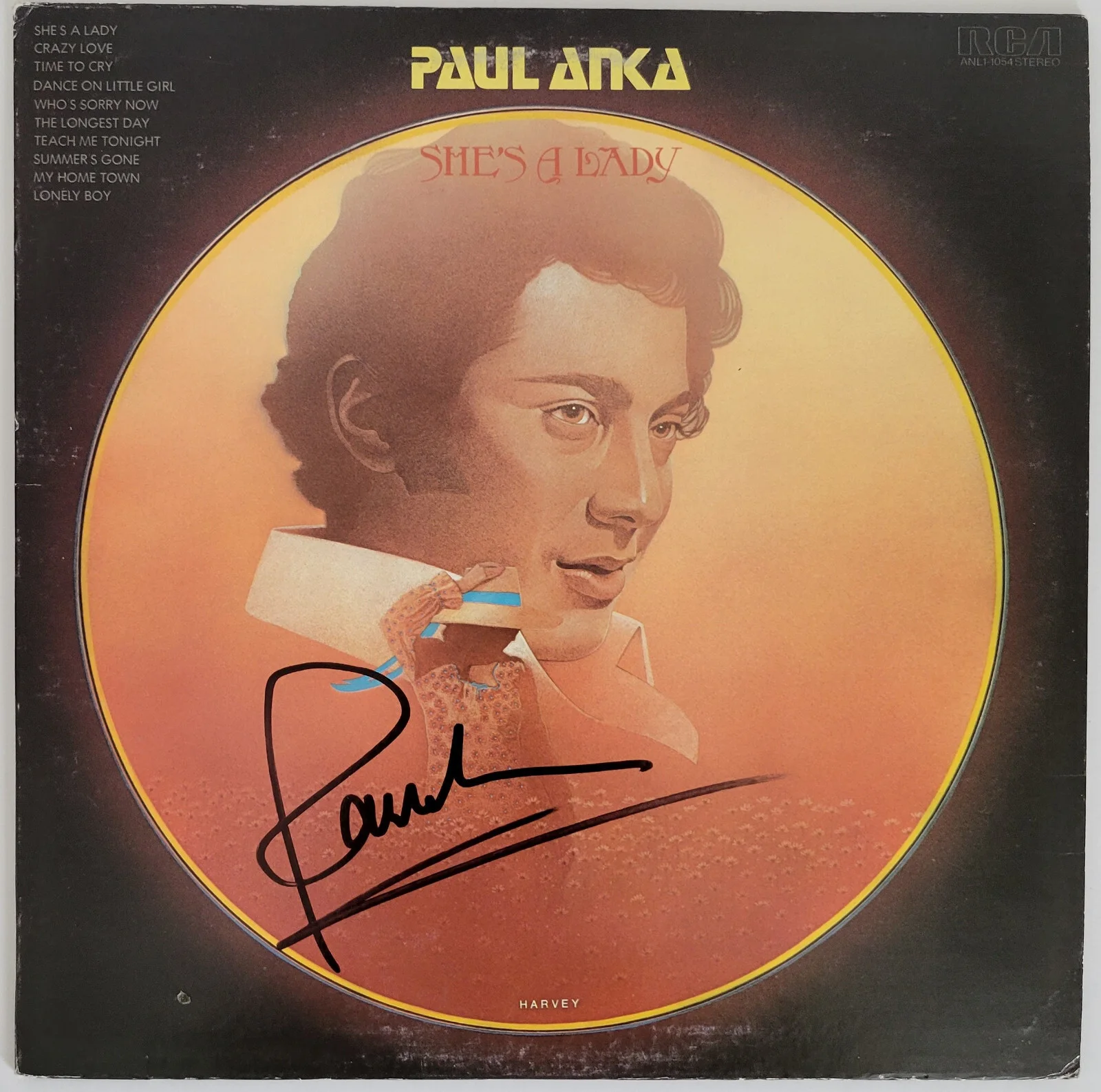 Paul Anka signed Shes a Lady album vinyl record COA exact proof autographed, изображение 3