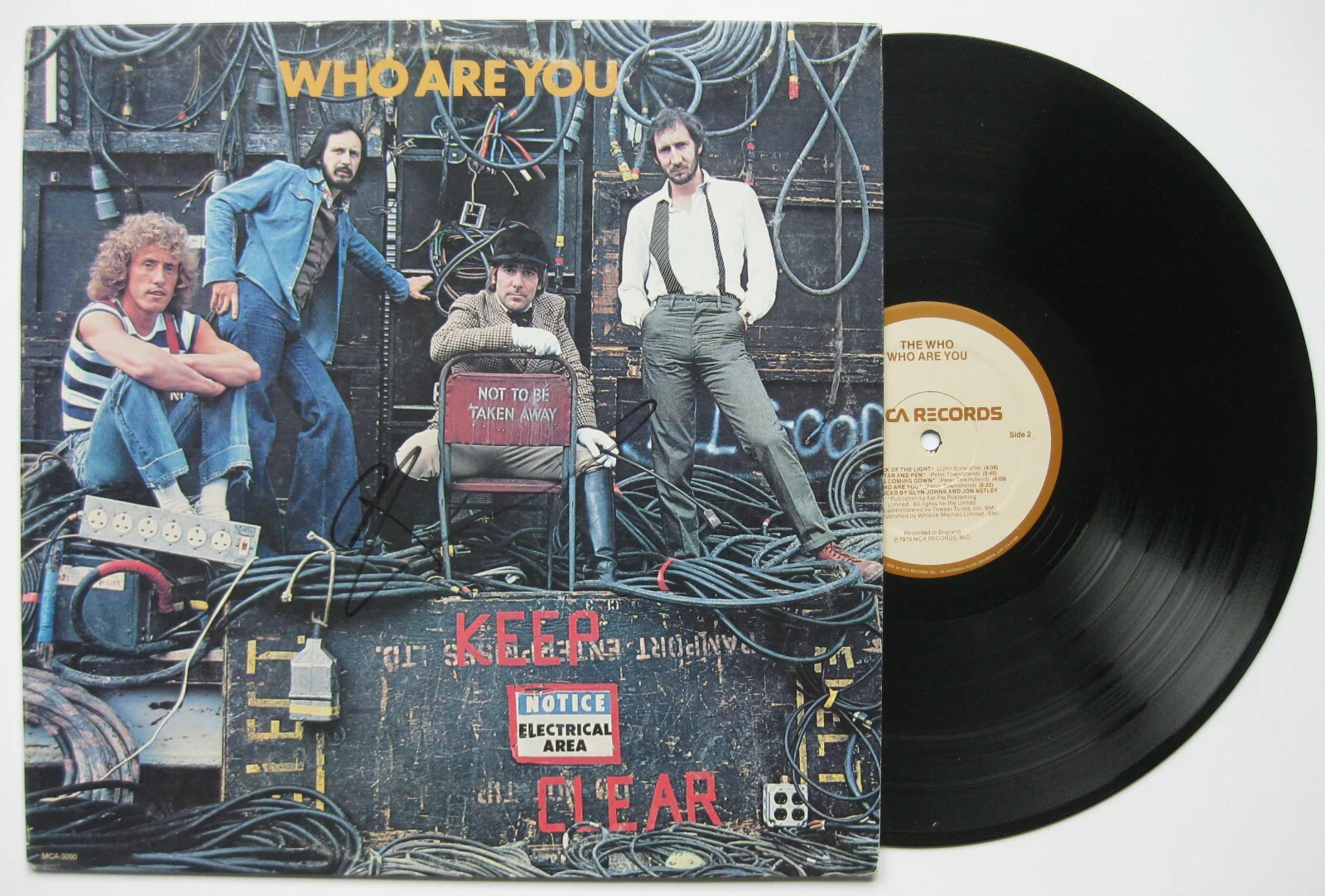Pete Townshend The Who autographed Who are you album vinyl record proof Beckett, изображение 2