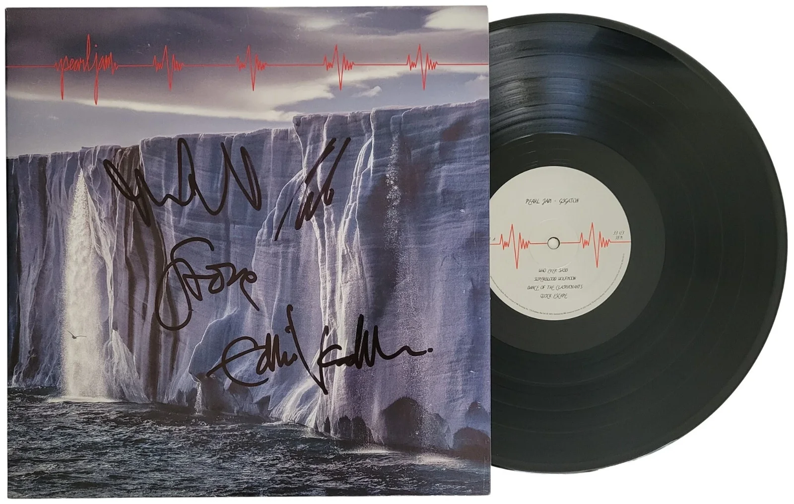 Pearl Jam Signed Gigaton Album COA Exact Proof Autographed Vinyl Eddie Vedder, изображение 2