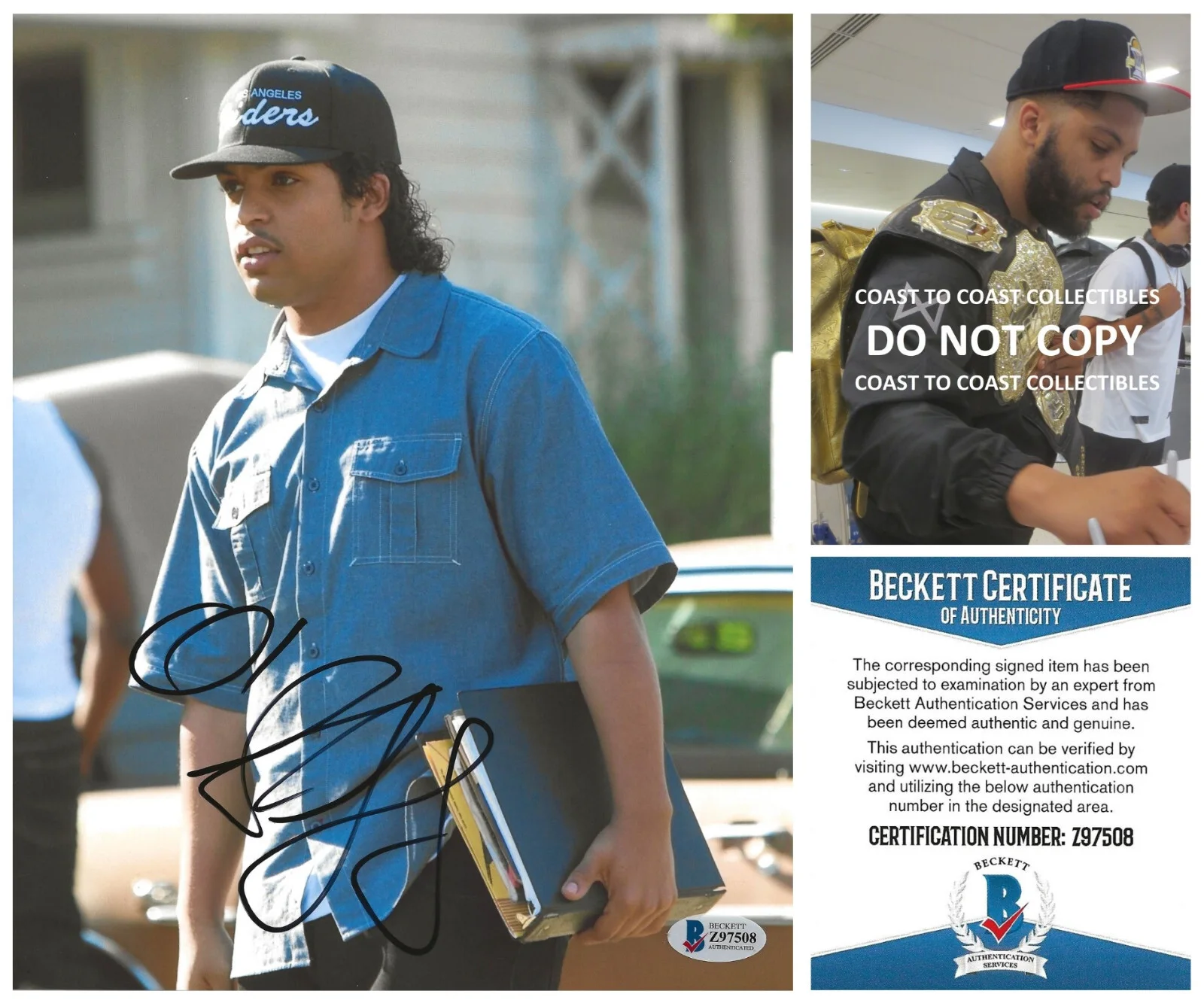 O'Shea Jackson Jr — O'Shea Jackson signed NWA Straight Outta Compton 8x10 photo Beckett COA Proof
