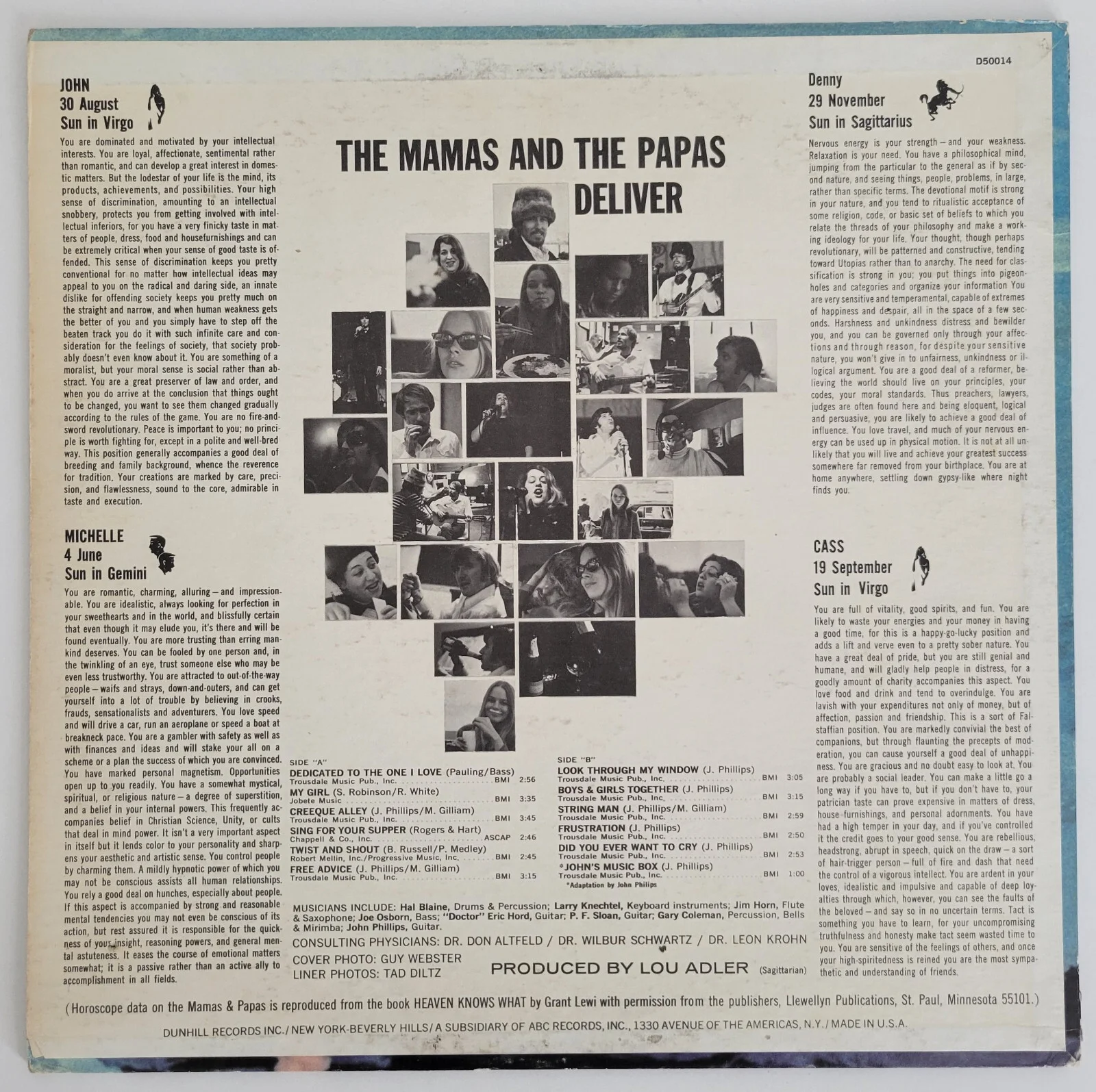 Michelle Phillips Signed Mamas and the Papas Deliver Album COA Proof Auto Vinyl, изображение 4