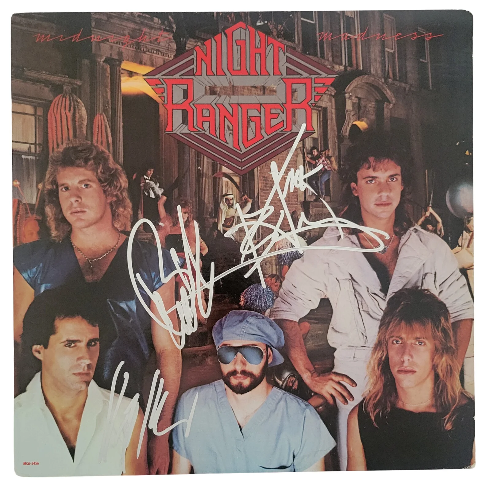 Night Rangers Band Signed Midnight Madness Album COA Proof Autographed Vinyl, image 3