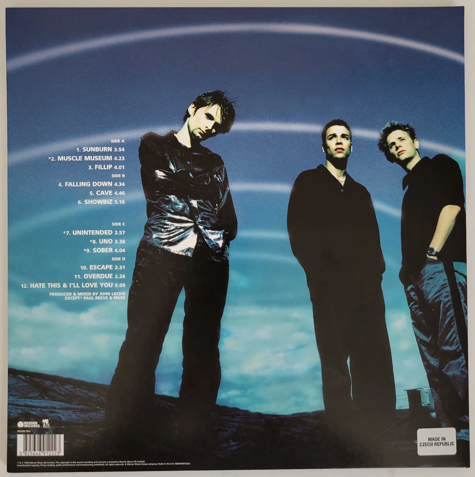 Muse signed Showbiz album vinyl Record COA proof Matt Bellamy, Chris, Dominic, image 4