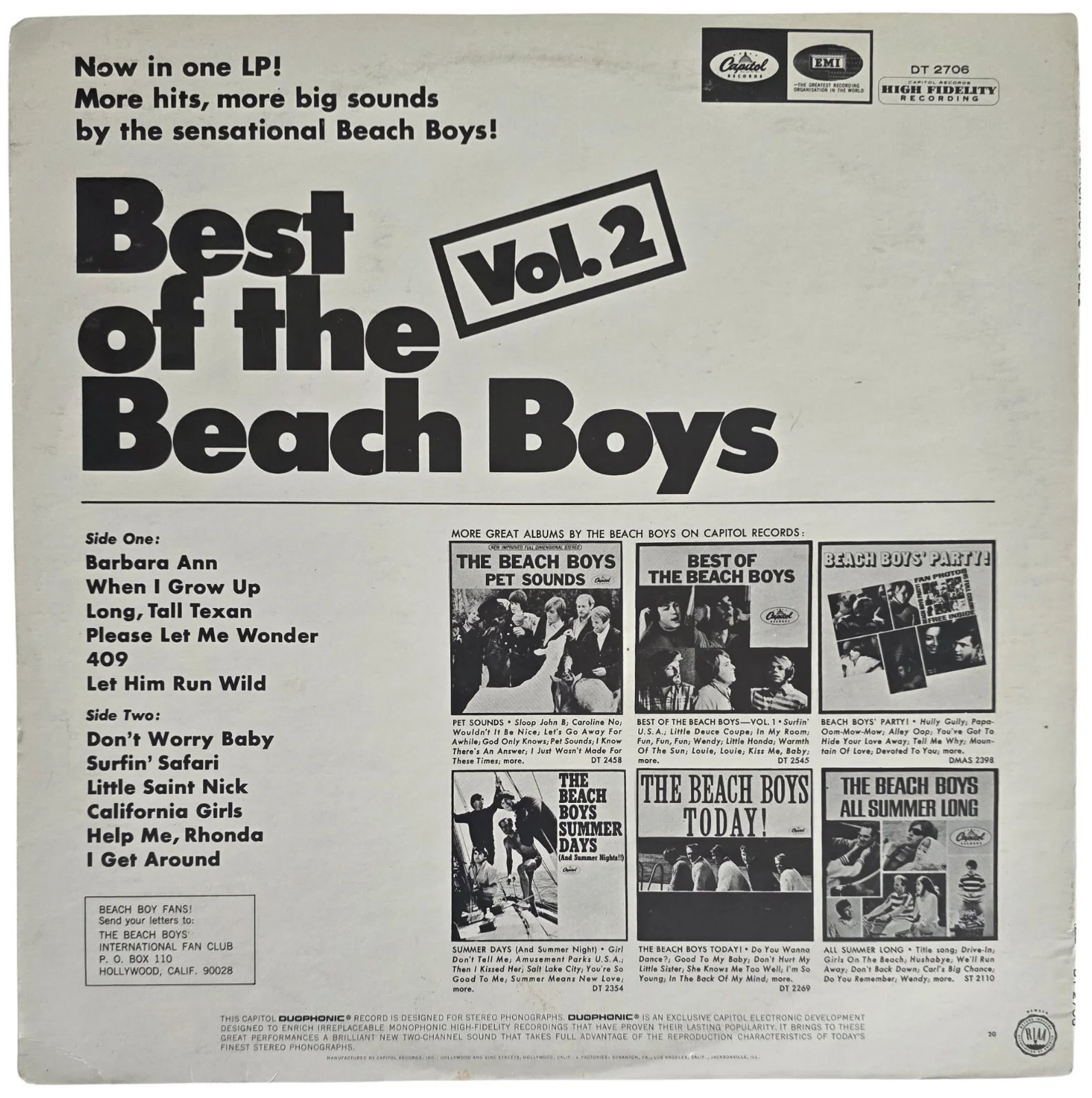Mike Love Signed Best of the Beach Boys Vol 2 Album COA Proof Autographed Vinyl, изображение 4