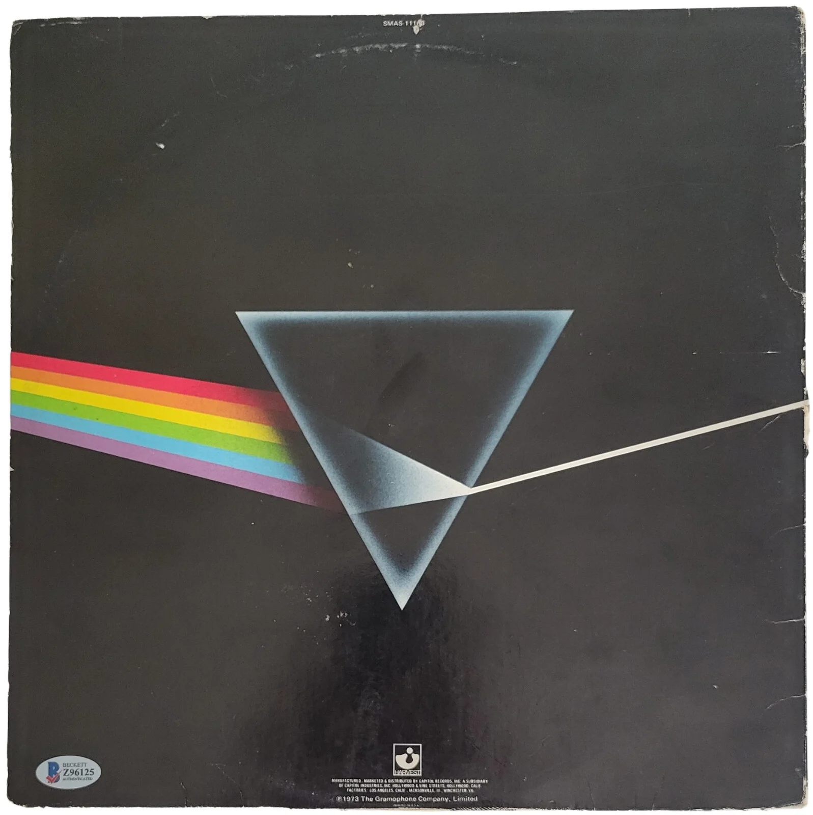 Nick Mason Signed Pink Floyd Dark Side of the Moon Album Proof Beckett COA Vinyl, изображение 5