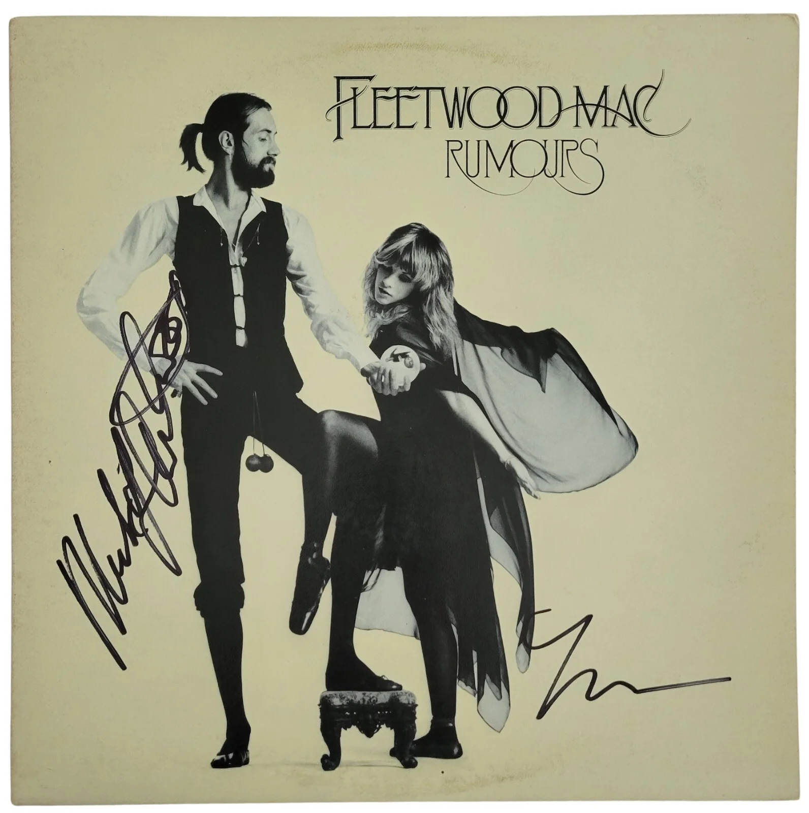 Mick Fleetwood Lindsey Buckingham Signed Fleetwood Mac Rumours Album Vinyl Proof, изображение 4