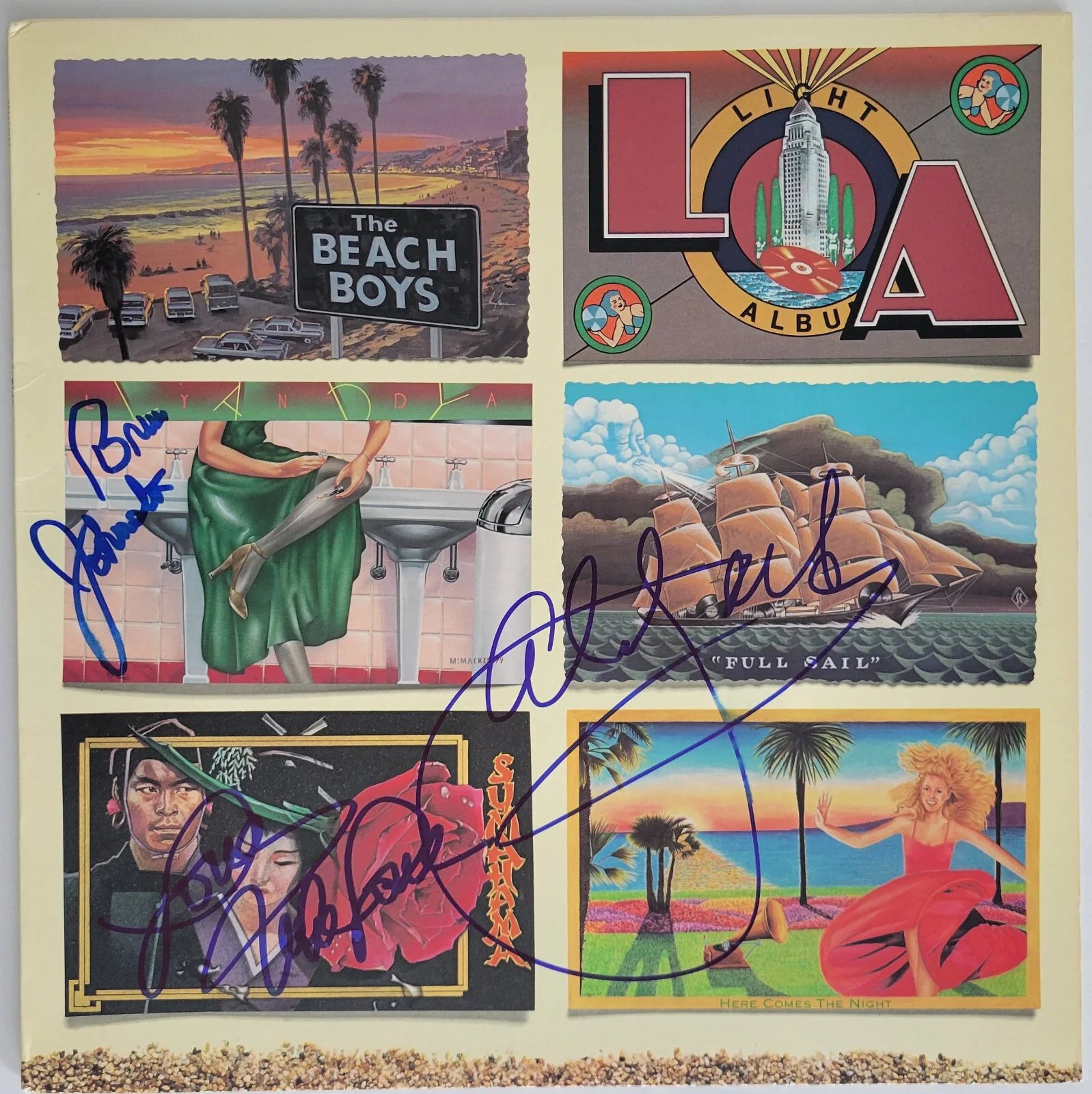 Mike Love Al Jardine Bruce Johnston signed Beach Boys L.A. album vinyl Proof COA, изображение 3