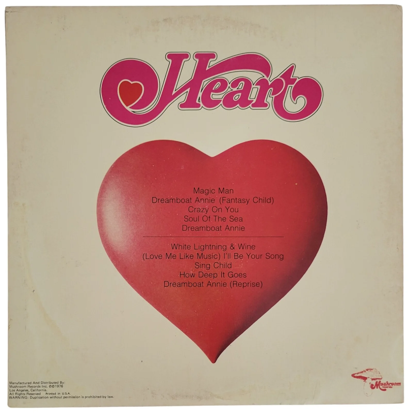 Nancy Wilson & Ann Wilson Signed Heart Dreamboat Annie Album Proof COA Autograph, изображение 4