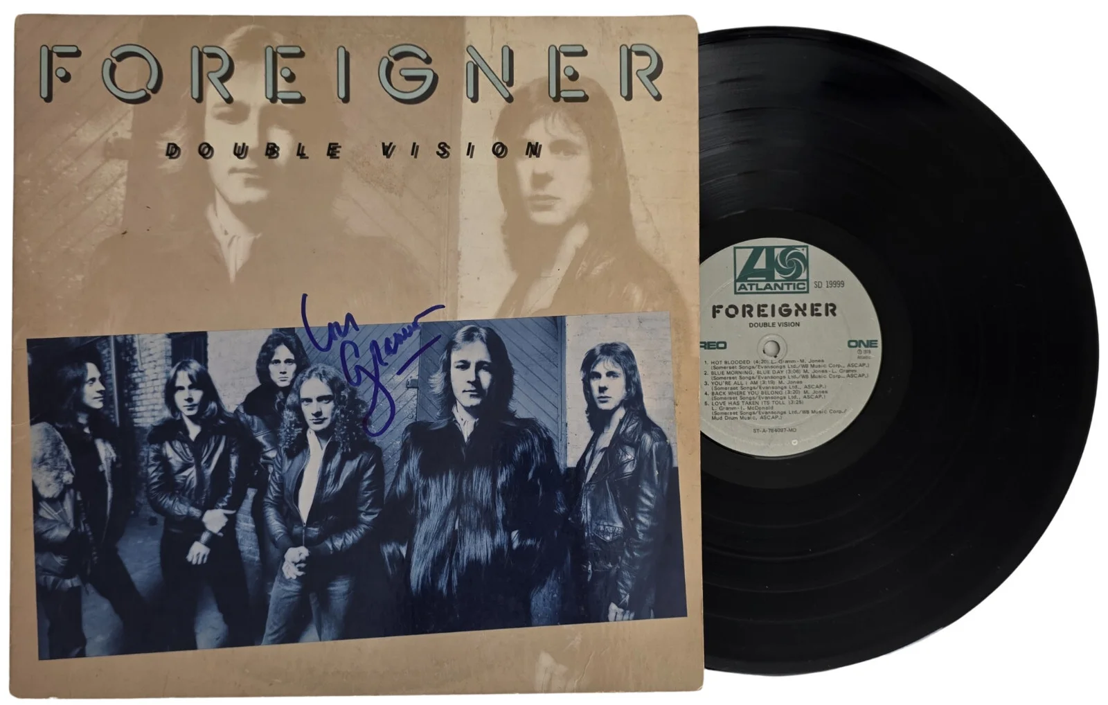Lou Gramm Signed Foreigner Double Vision Album Proof Autographed Vinyl Record, изображение 2