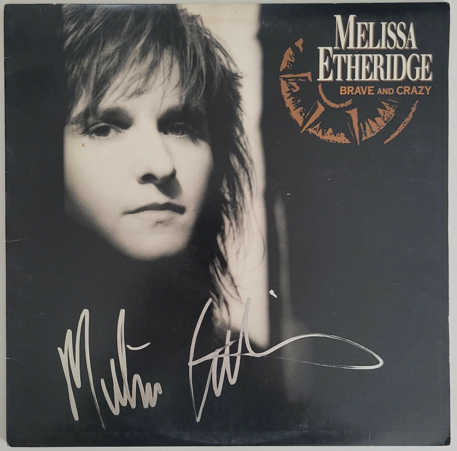 Melissa Etheridge signed Brave and Crazy album COA proof autograph vinyl record, image 3