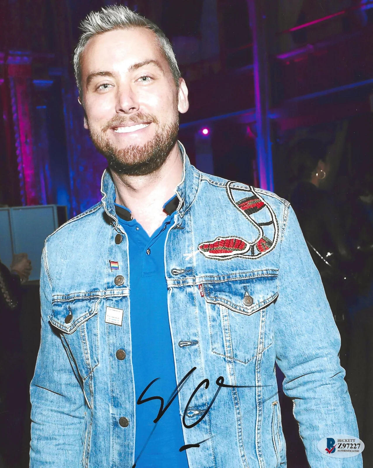 Lance Bass NSYNC singer dancer signed 8x10 photo Beckett COA proof autographed, image 2