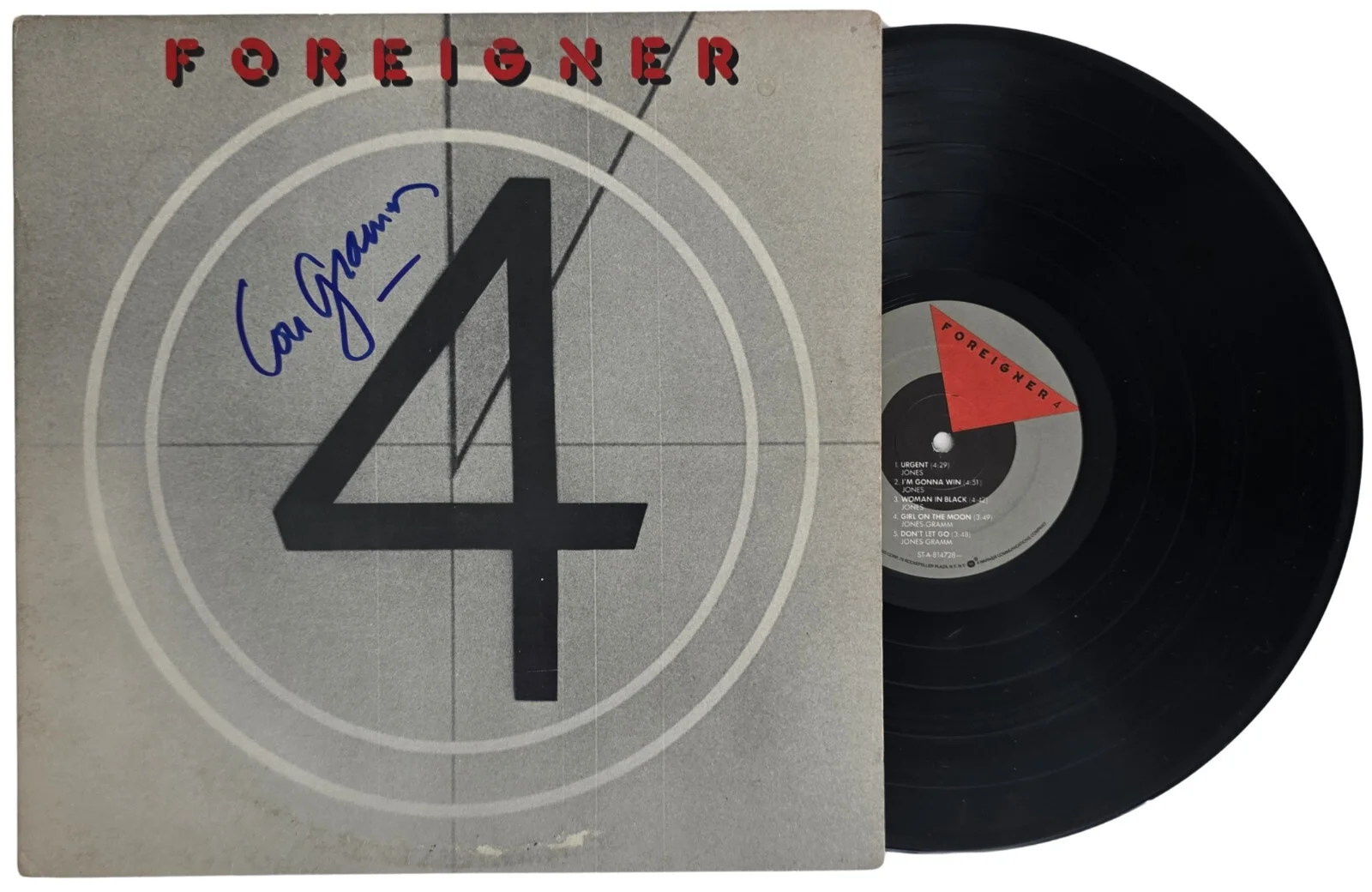 Lou Gramm Signed Foreigner 4 Album COA Exact Proof Autographed Vinyl Record, изображение 2