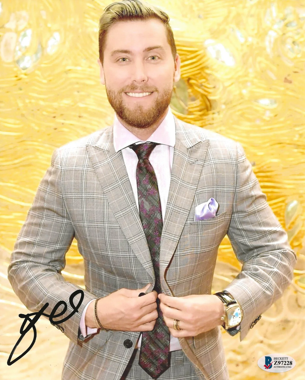Lance Bass NSYNC singer dancer signed 8x10 photo Beckett COA proof autographed., image 2
