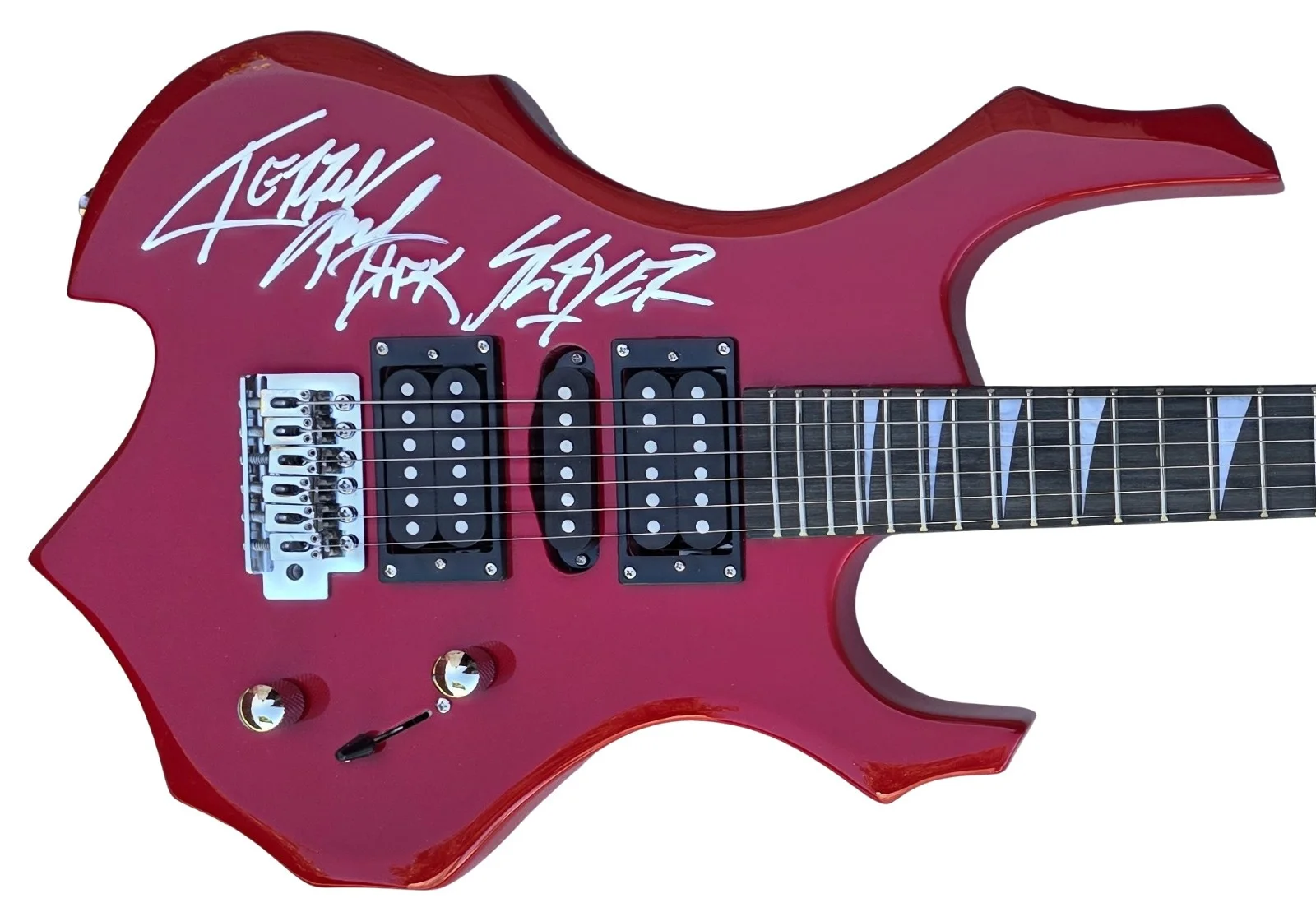 Kerry King Signed Full Size Electric Metal Guitar COA Exact Proof Augraph Slayer, image 2