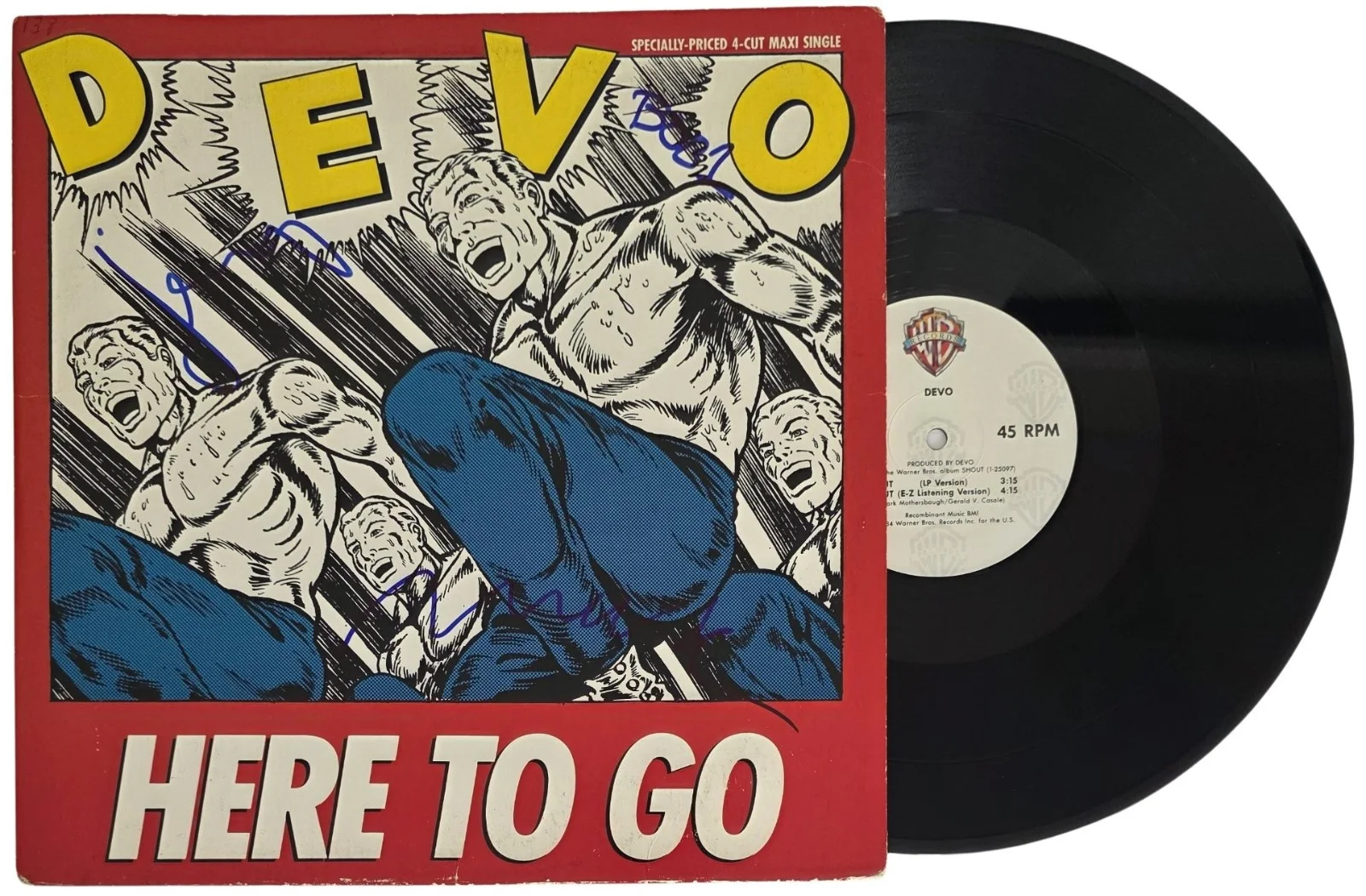Mark Bob Gerald Signed Devo Here To Go Album COA Proof Autographed Vinyl Record, image 2