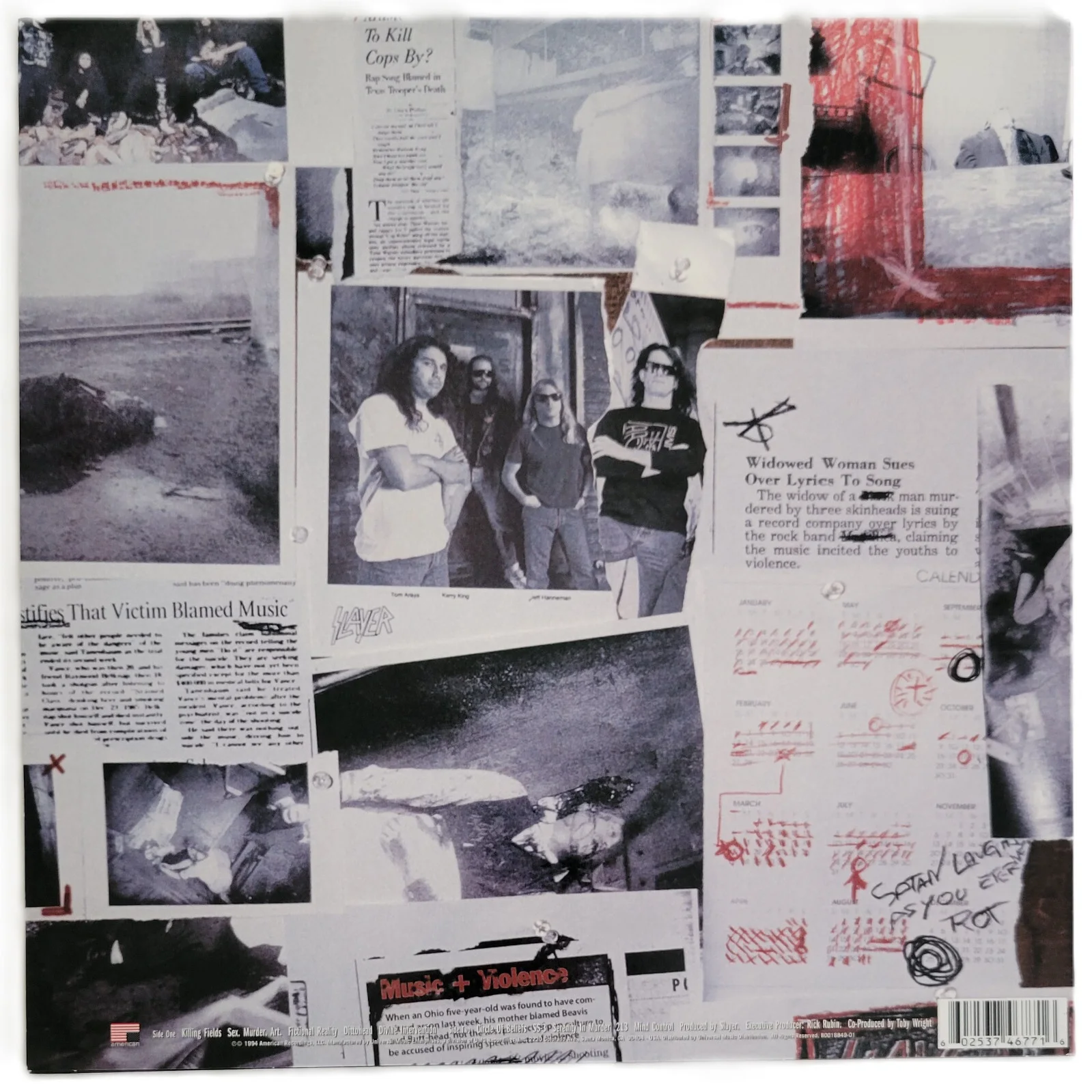 Kerry King Signed Slayer Divine Intervention Album COA Proof Autographed Vinyl, изображение 4