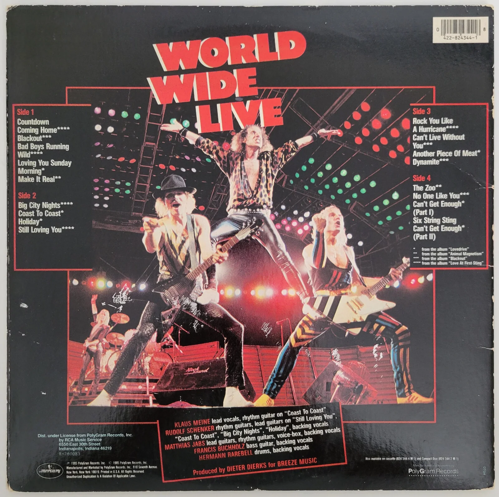 Klaus Meine Rudolf Schenker signed Scorpions World Wide Live album COA proof, изображение 4