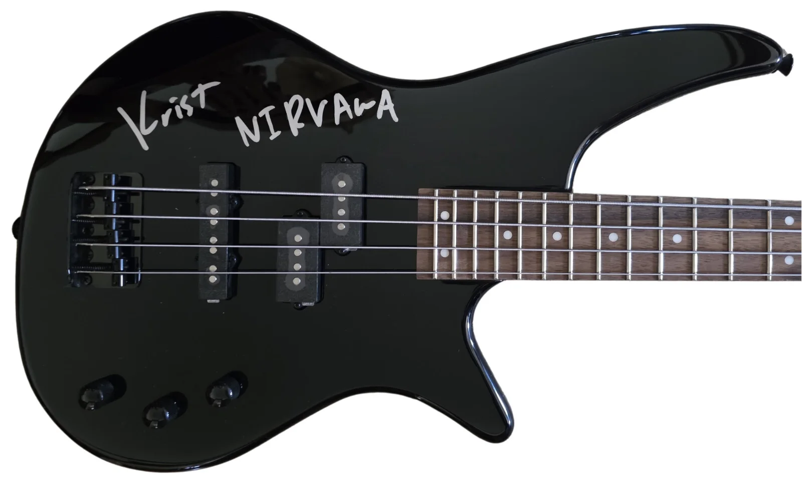 Krist Novoselic Signed Electric Bass Guitar COA Exact Proof Autographed Nirvana, изображение 3