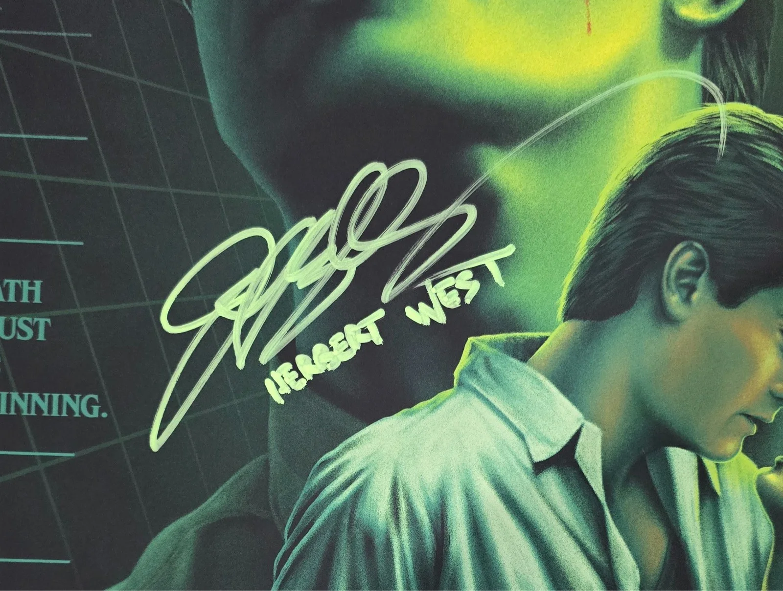 Jeffrey Combs Barbara Crampton Bruce Abbot — Re-Animator 40th Matt Ryan Tobin Poster Cast Signed Combs Crampton Abbot - JSA, image 3