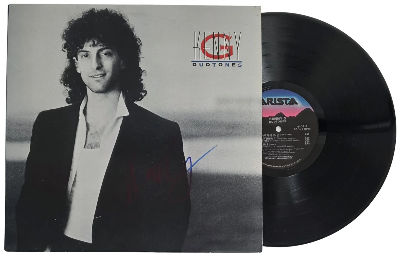 Kenny G Signed Duotones Album Proof Beckett COA Saxophonist Autographed Vinyl, изображение 2