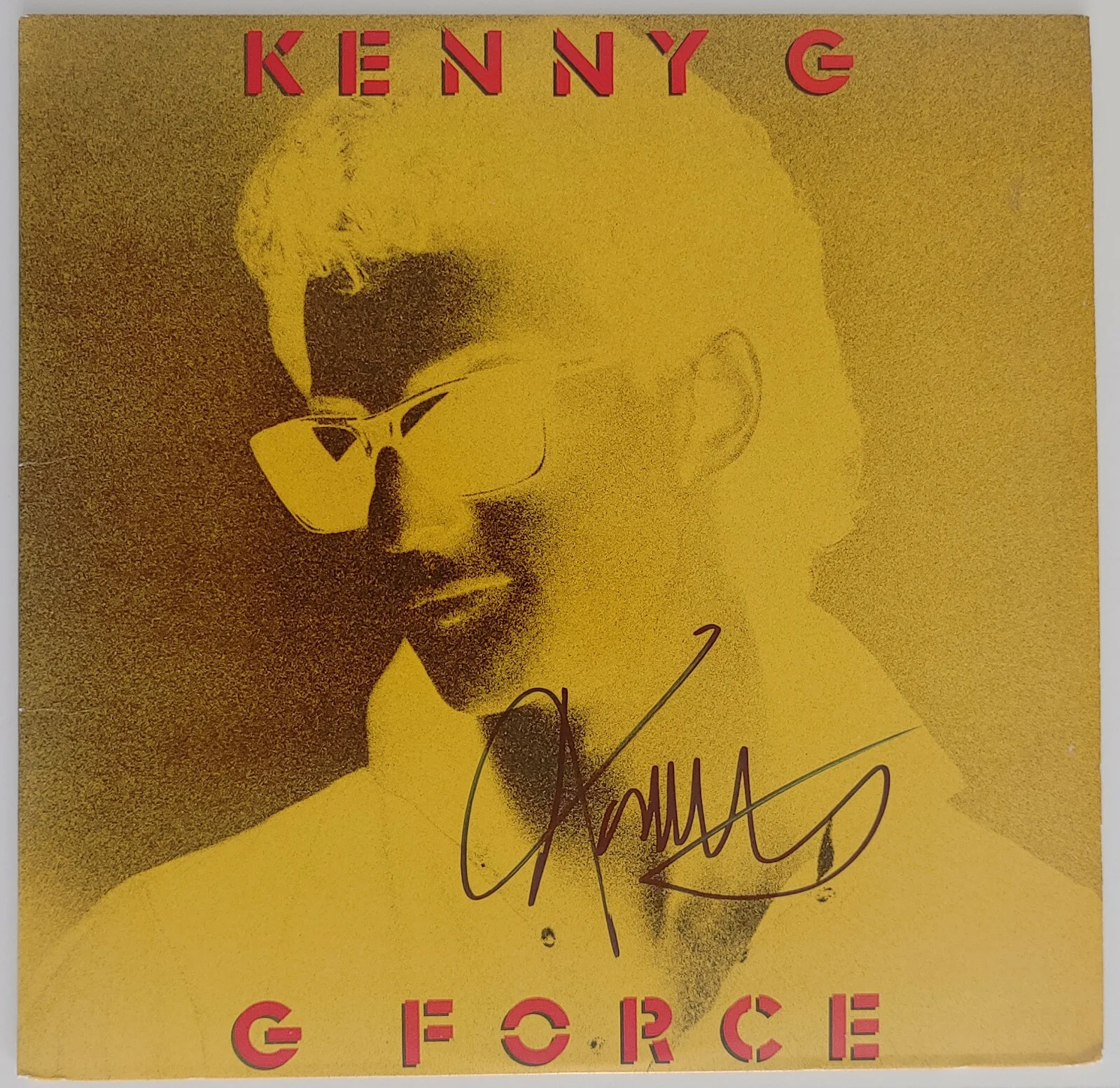 Kenny G Saxophonist signed autographed G Force album vinyl proof Beckett COA, image 2