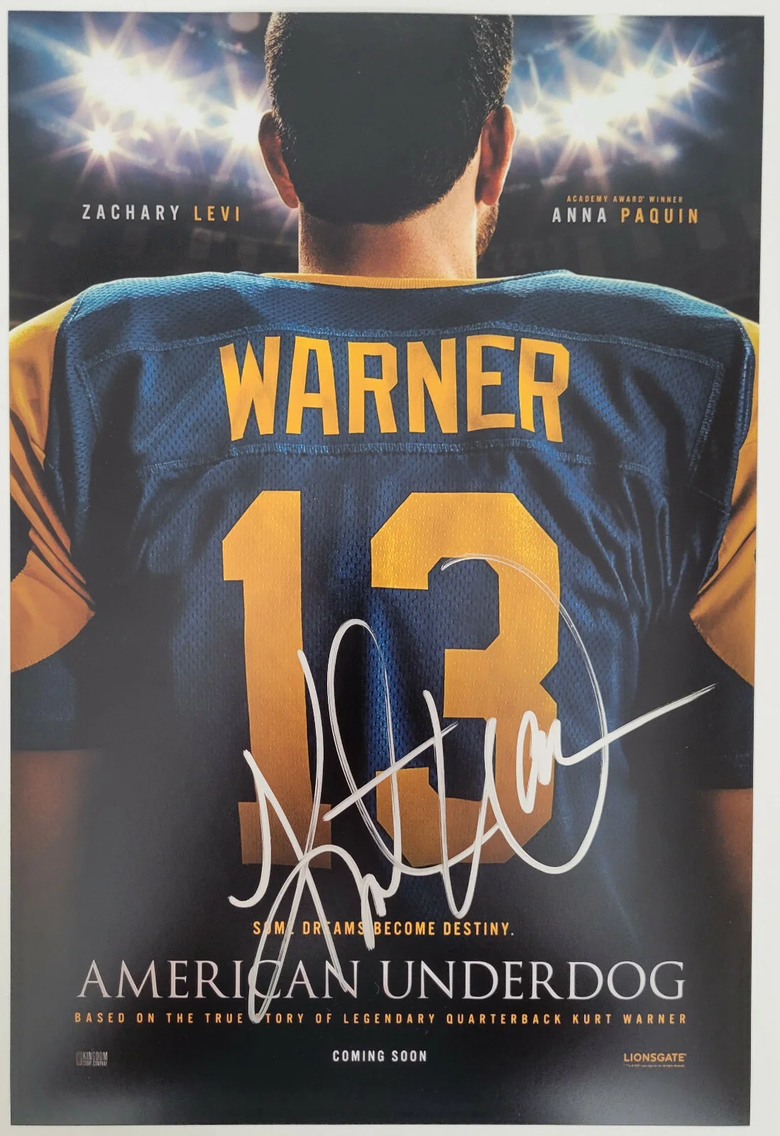 Kurt Warner — Kurt Warner signed American Underdog 12x18 poster photo COA proof autographed., изображение 2