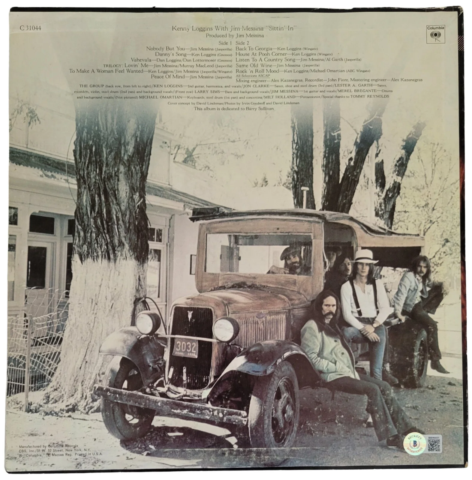 Kenny Loggins Signed Sittin In Album Proof Beckett COA Autographed Vinyl Record, изображение 4