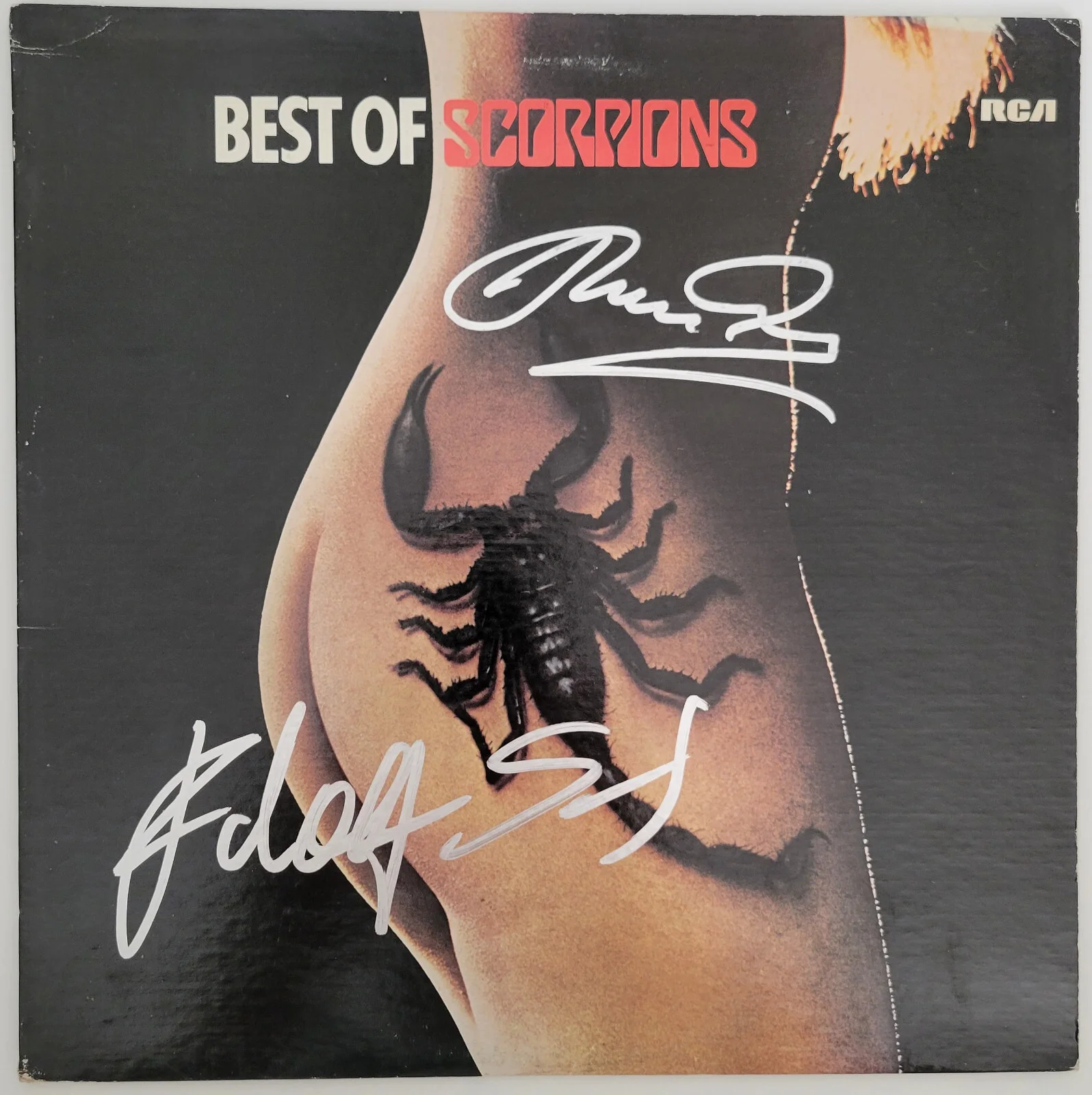 Klaus Meine Rudolf Schenker signed Best of Scorpions album COA exact proof auto, изображение 3