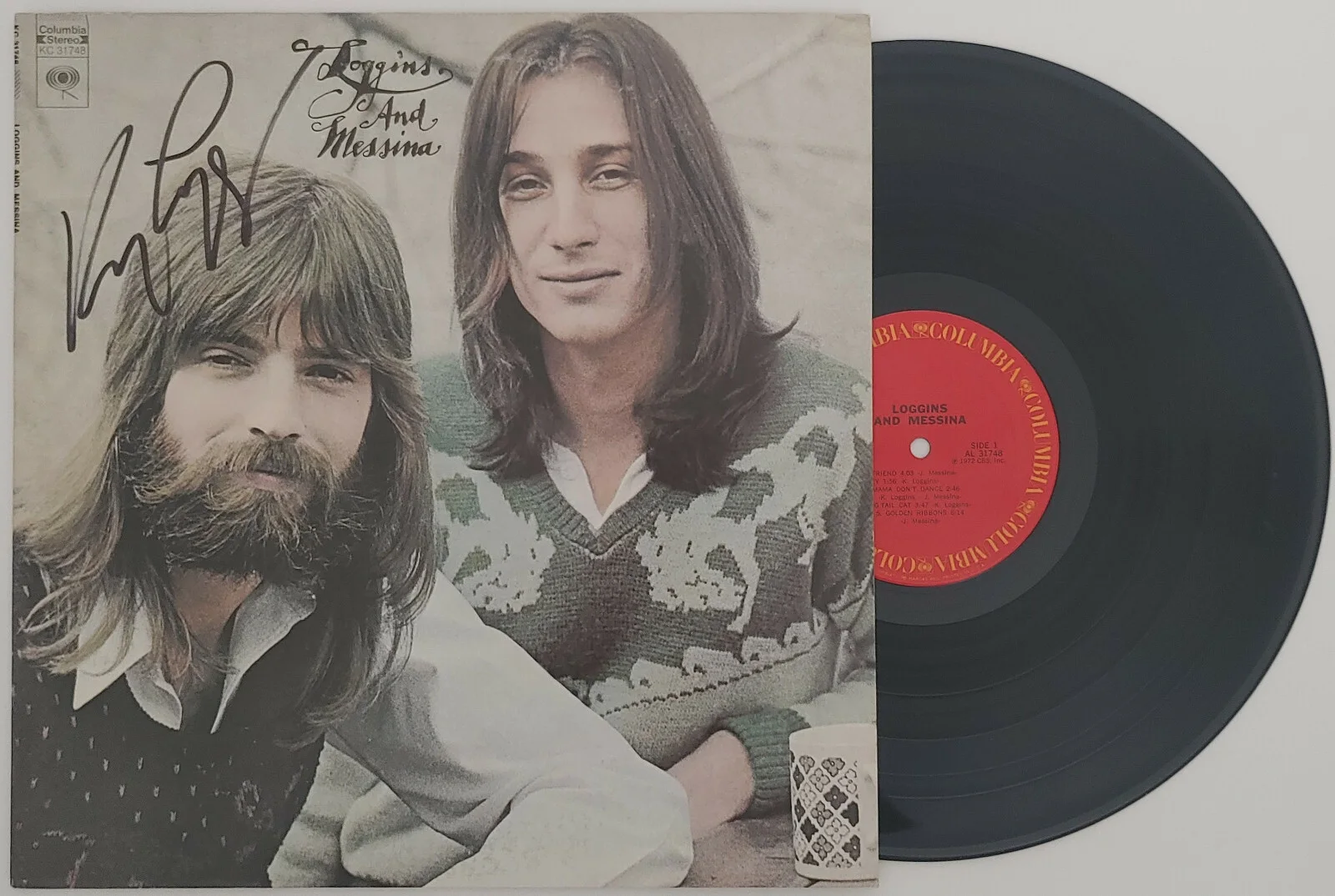 Kenny Loggins signed autographed Loggins and Messina album vinyl proof Beckett, изображение 2