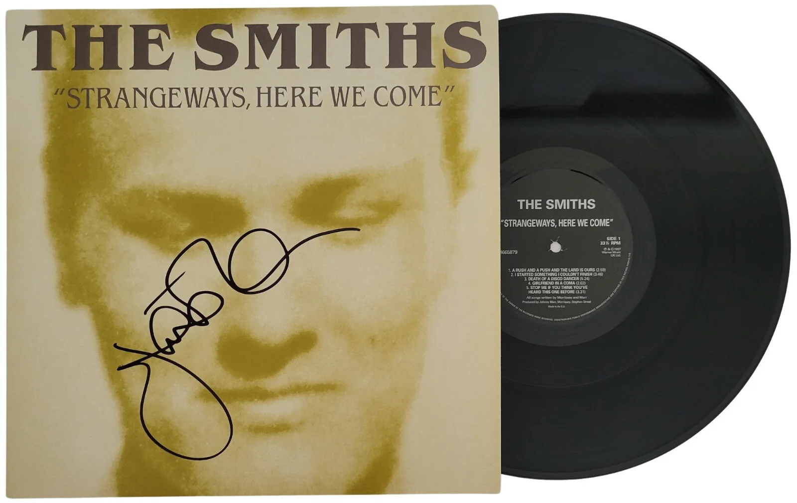 Johnny Marr Signed The Smiths Strangeways,, Album COA Proof Autographed Vinyl, изображение 2