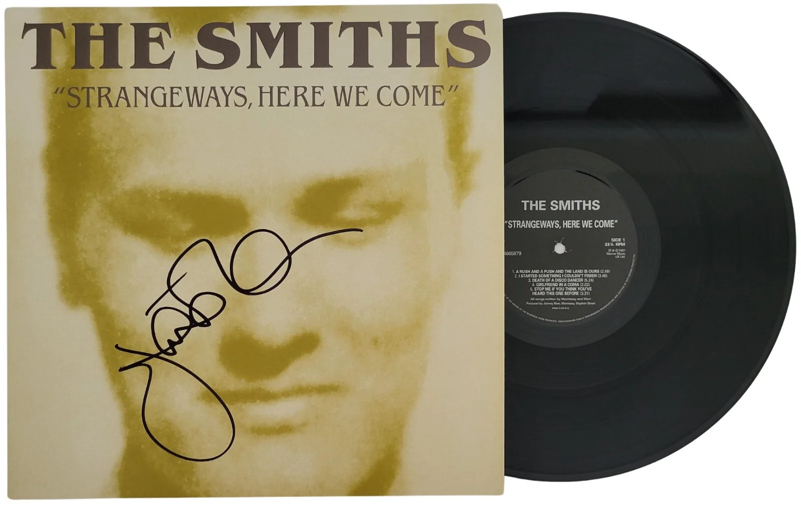 Johnny Marr Signed The Smiths Strangeways,, Album COA Proof Autographed Vinyl, изображение 5