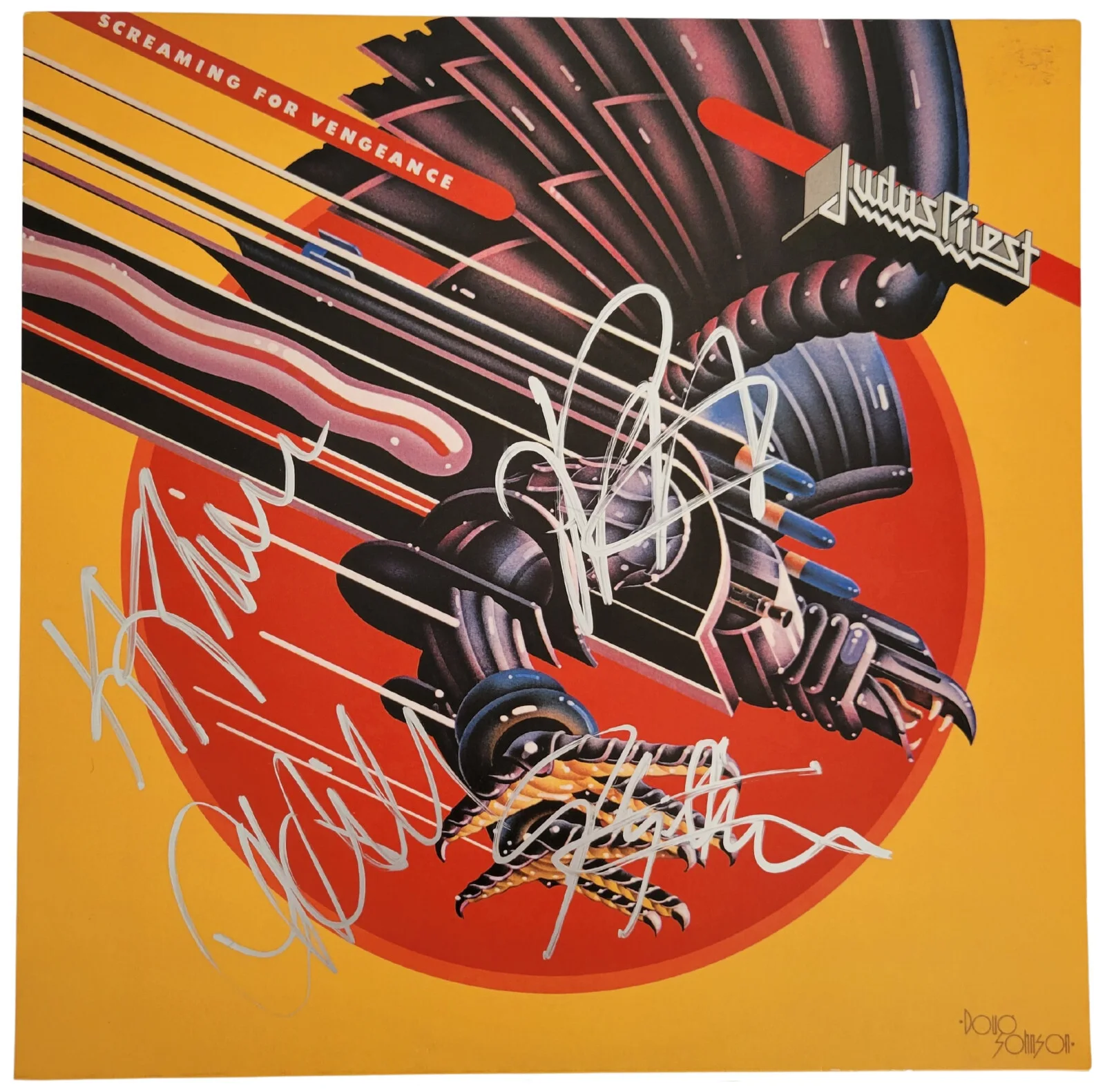 Judas Priest Signed Screaming of Vengeance Album COA Exact Proof Vinyl Record, изображение 3