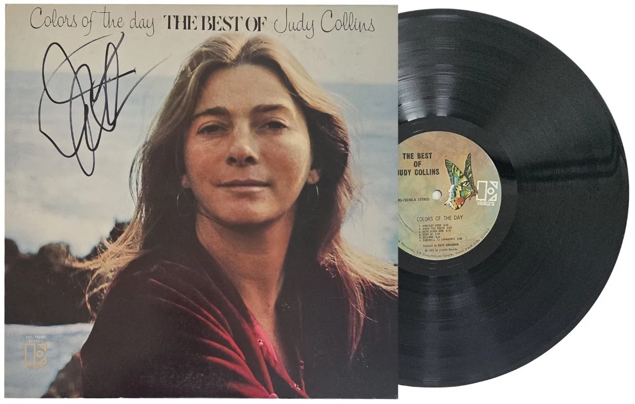 Judy Collins Signed Colors of the Day Album COA Proof Autographed Vinyl Record, изображение 5