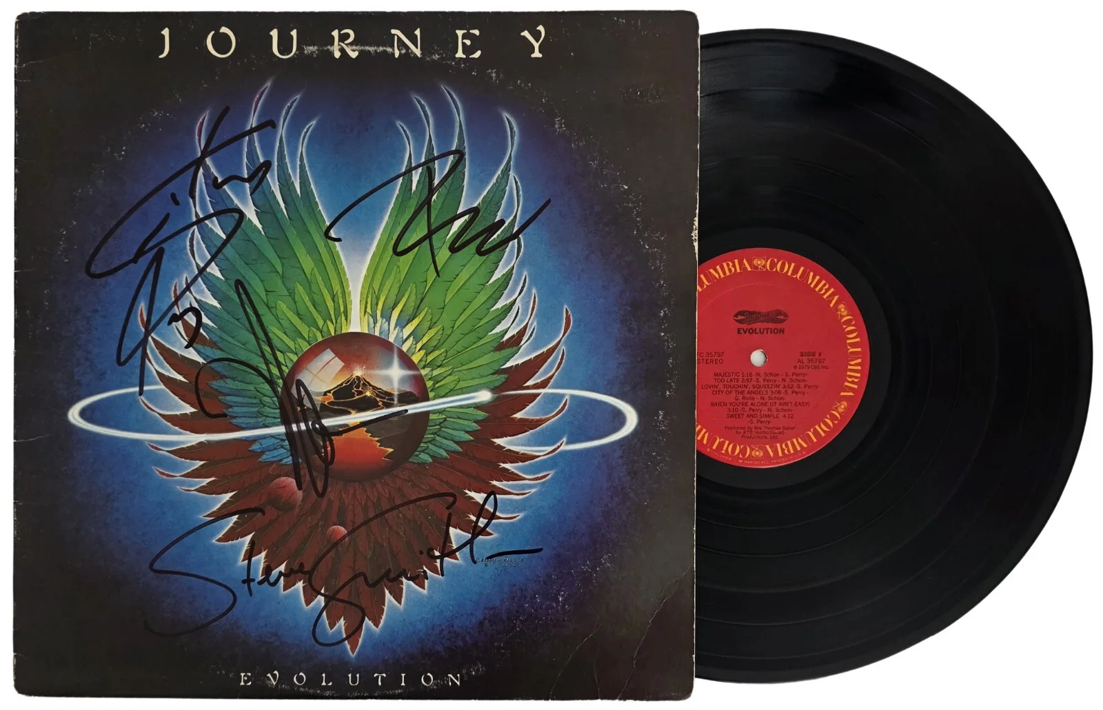Journey Signed Infinity Album COA Proof Autographed Vinyl Record Steve Perry, image 2