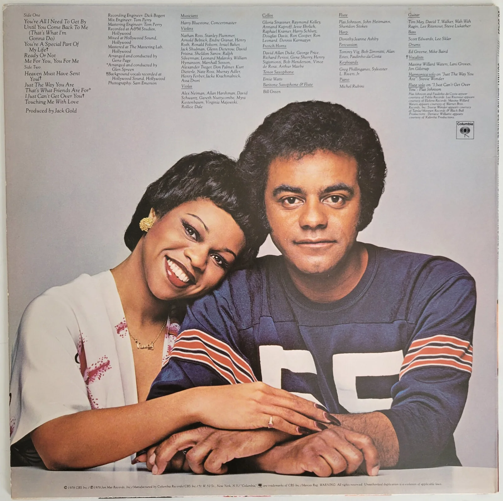 Johnny Mathis signed That's what Friends are for album vinyl COA proof autograph, изображение 4