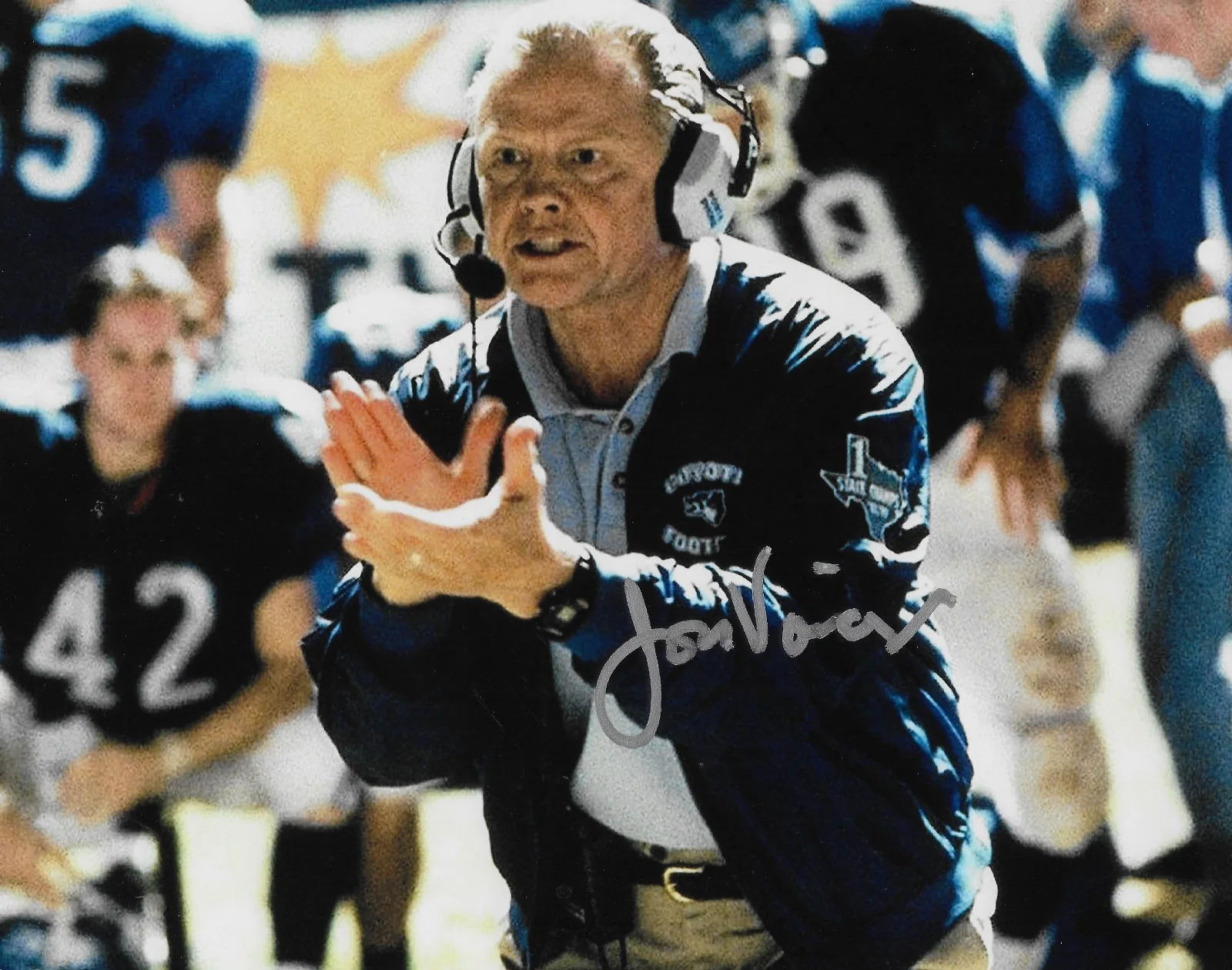 Jon Voight — Jon Voight Varsity Blues Bud Kilmer Signed Coyotes 8x10 Photo COA Proof Auto, image 2