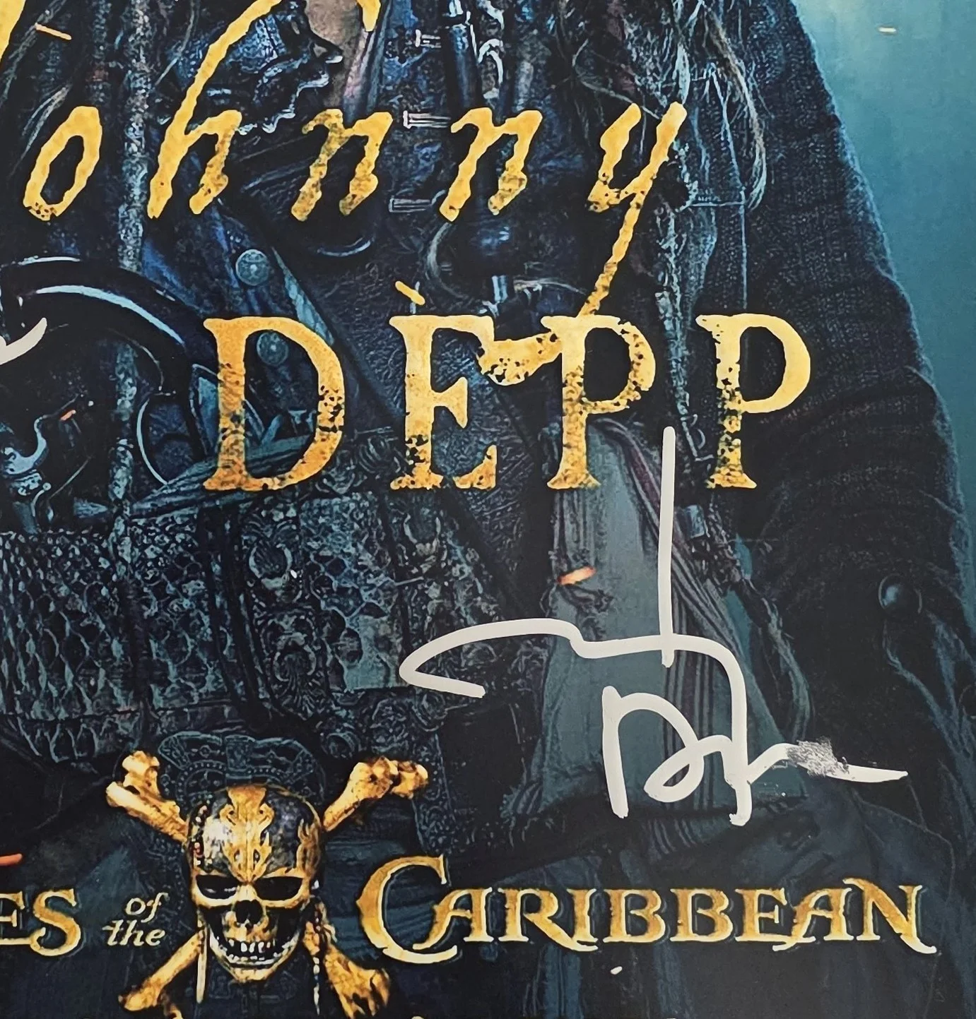 Johnny Depp, Jerry Bruckheimer — Johnny Depp Signed Pirates of the Caribbean 12x18 Photo COA Proof Autographed, изображение 4