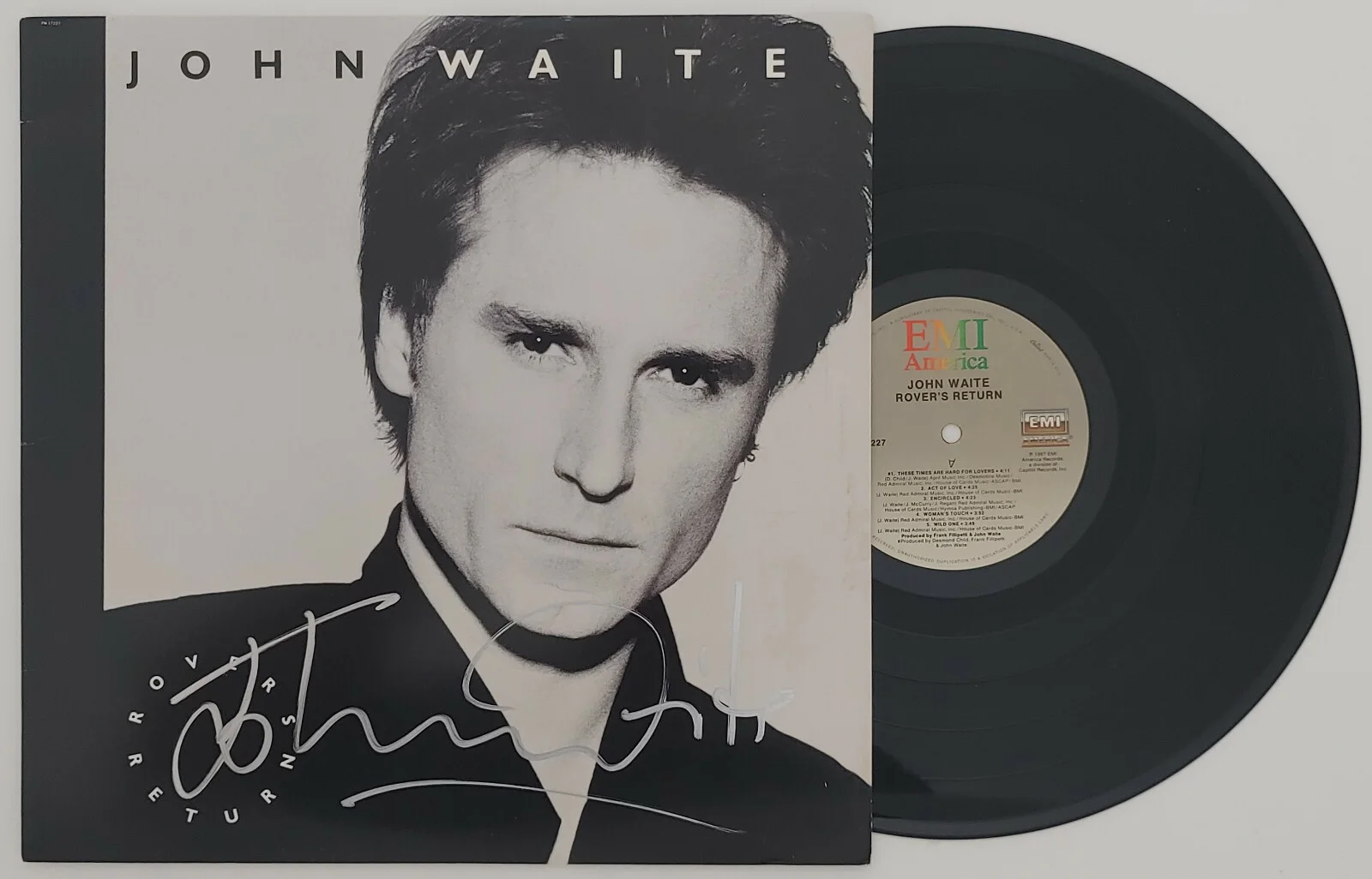 John Waite signed autographed Rover's Return album vinyl record proof Beckett, изображение 2