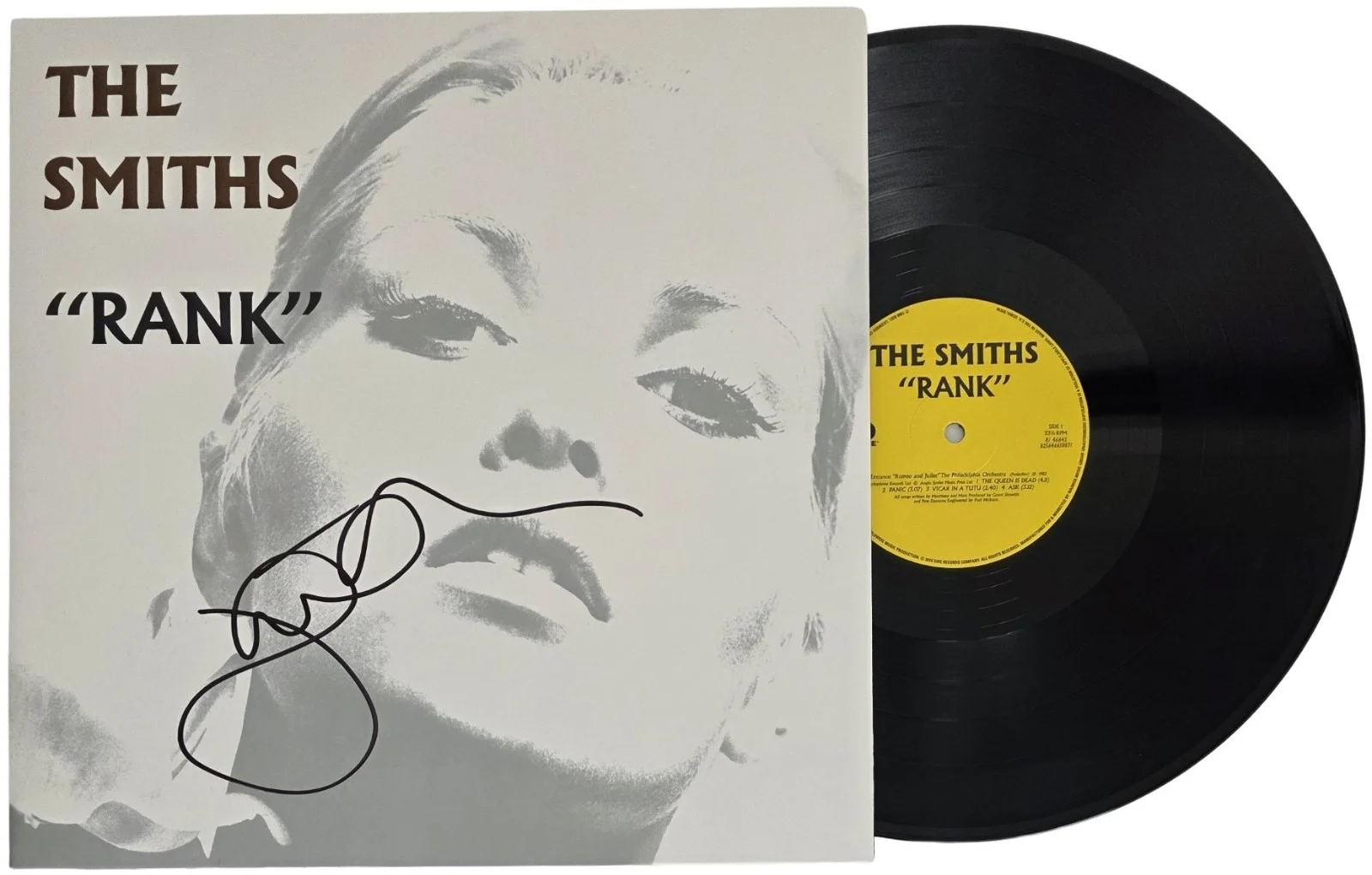 Johnny Marr Signed The Smiths Rank Album COA Proof Autographed Vinyl Record, image 2