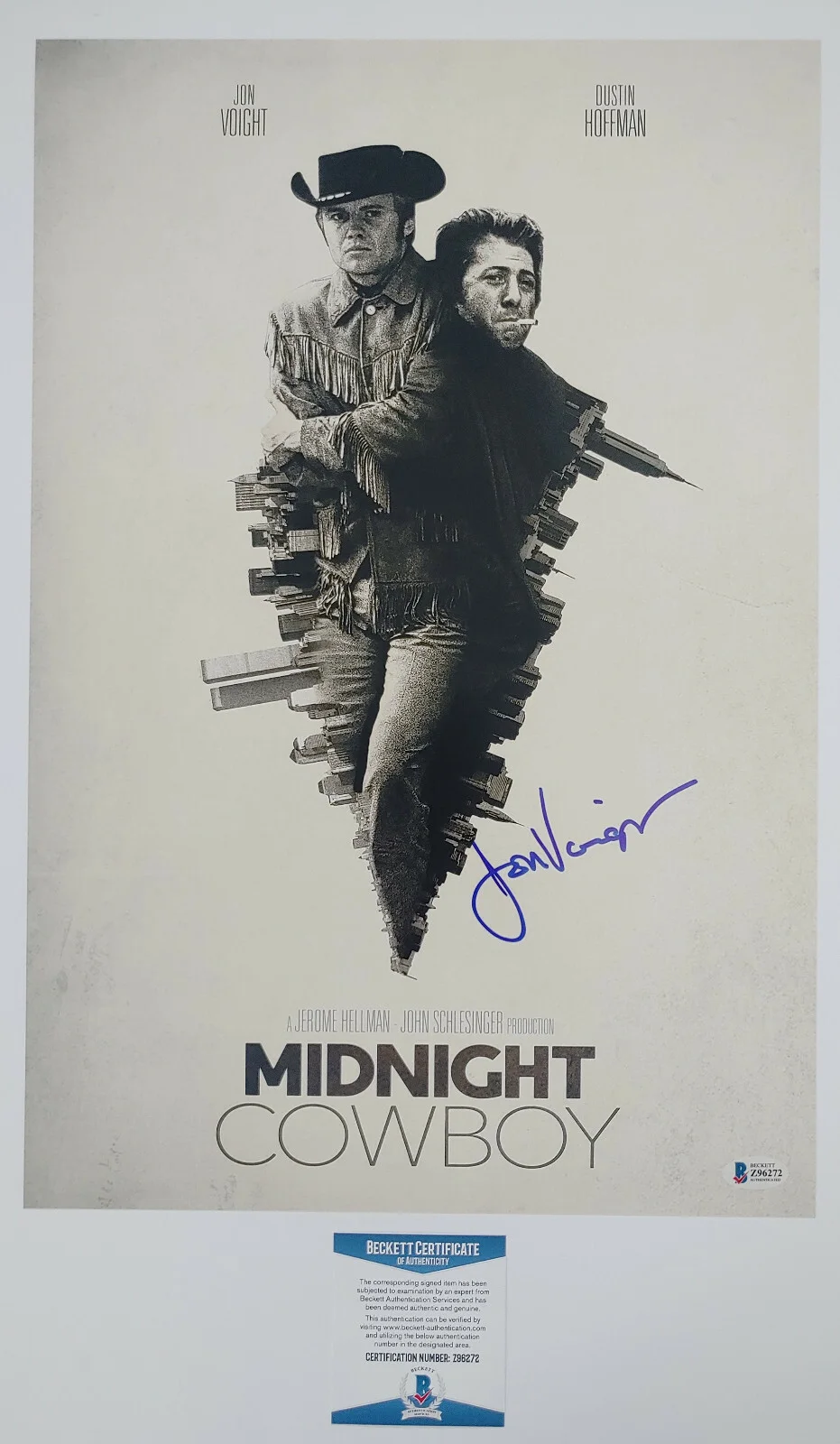 Jon Voight — Jon Voight signed 12x18 Midnight Cowboy movie photo poster exact proof Beckett, изображение 4