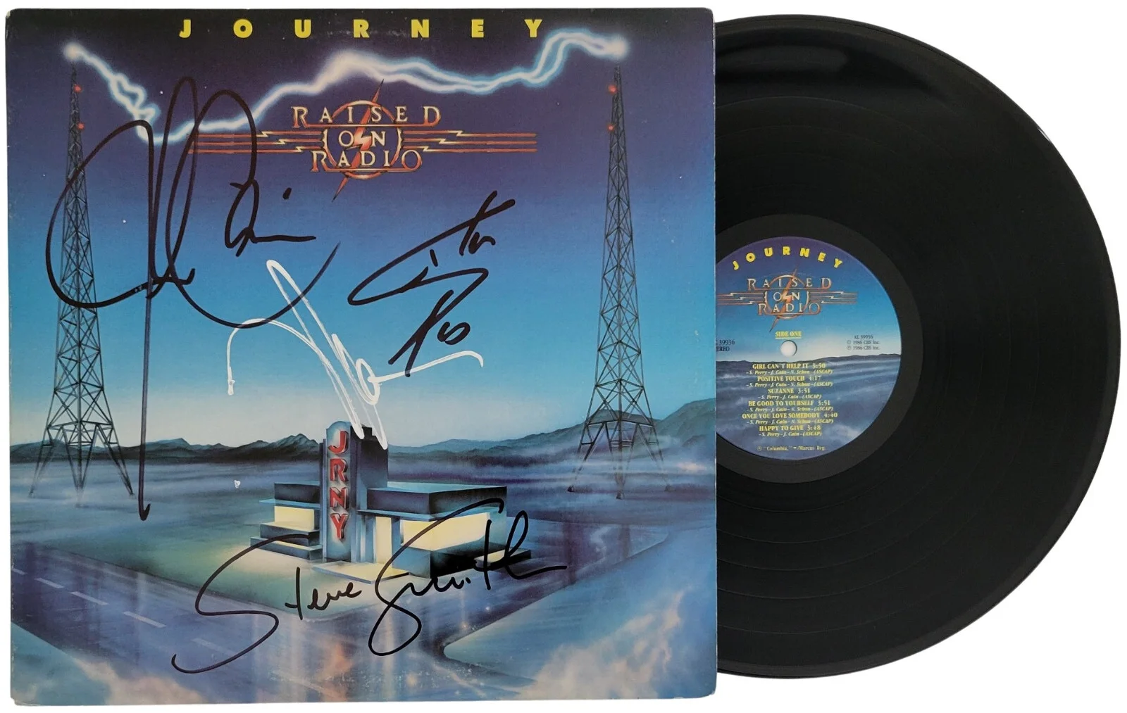 Journey Signed Album COA Proof Autographed Vinyl Perry, Cain, Smith, Schon, image 2