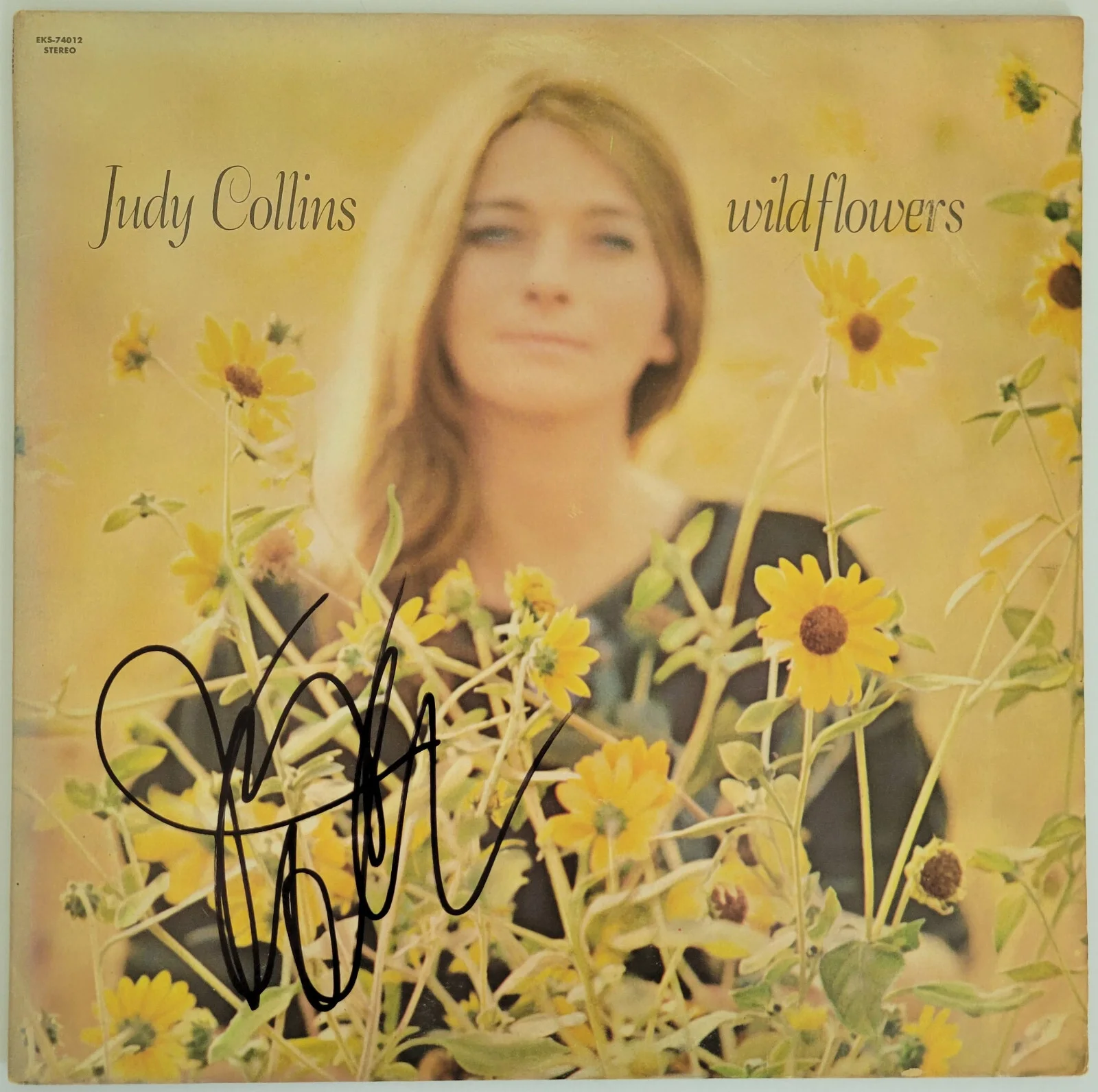 Judy Collins signed Wildflowers album vinyl record COA exact proof autographed, image 3