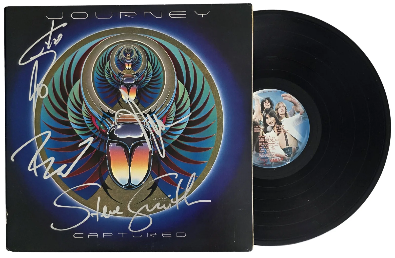 Journey Signed Captured Album COA Proof Autographed Vinyl Record Steve Perry, изображение 2