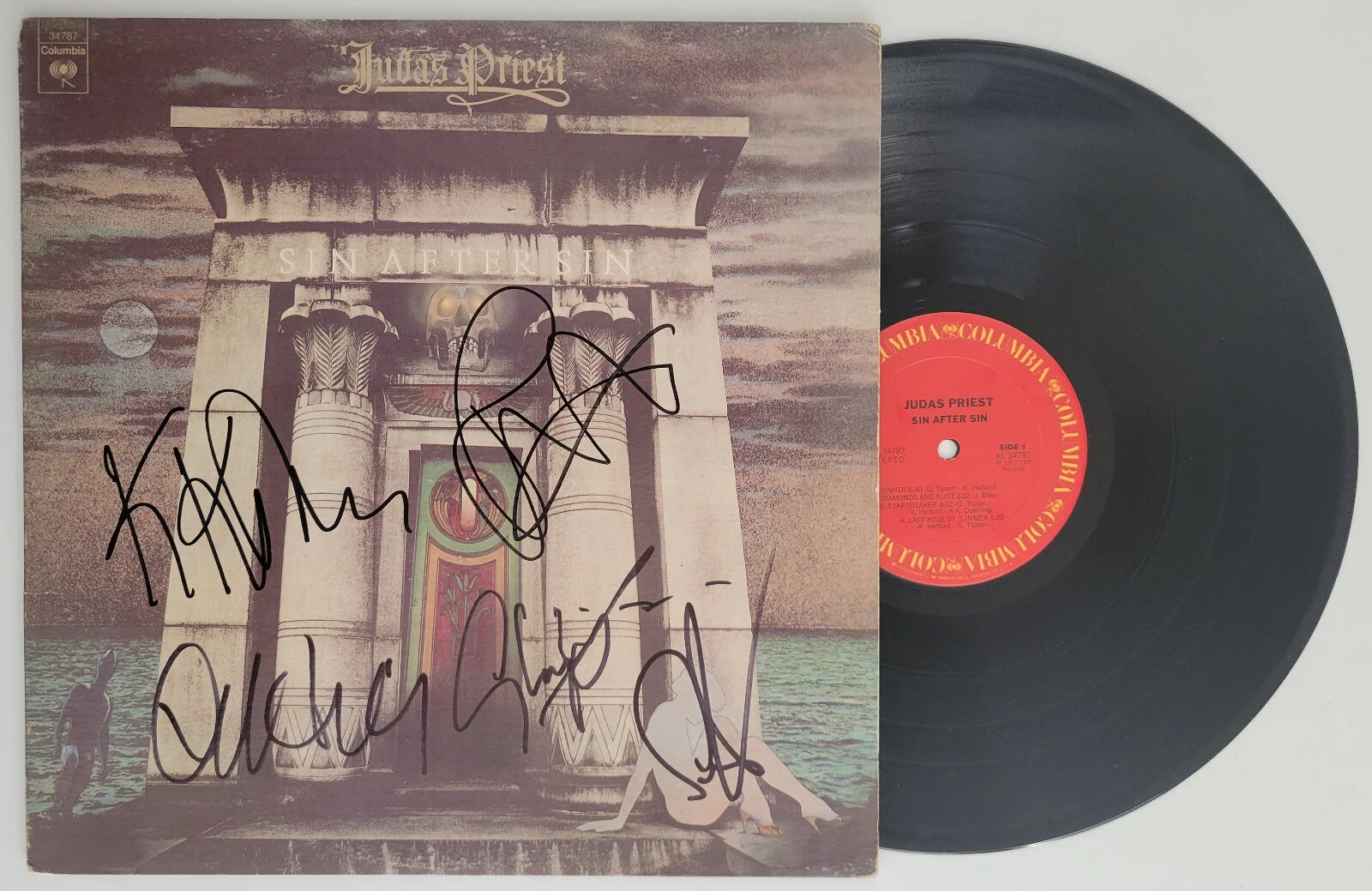 Judas Priest Signed Sin After Sin Album COA Exact Proof Vinyl Record Autographed, изображение 2