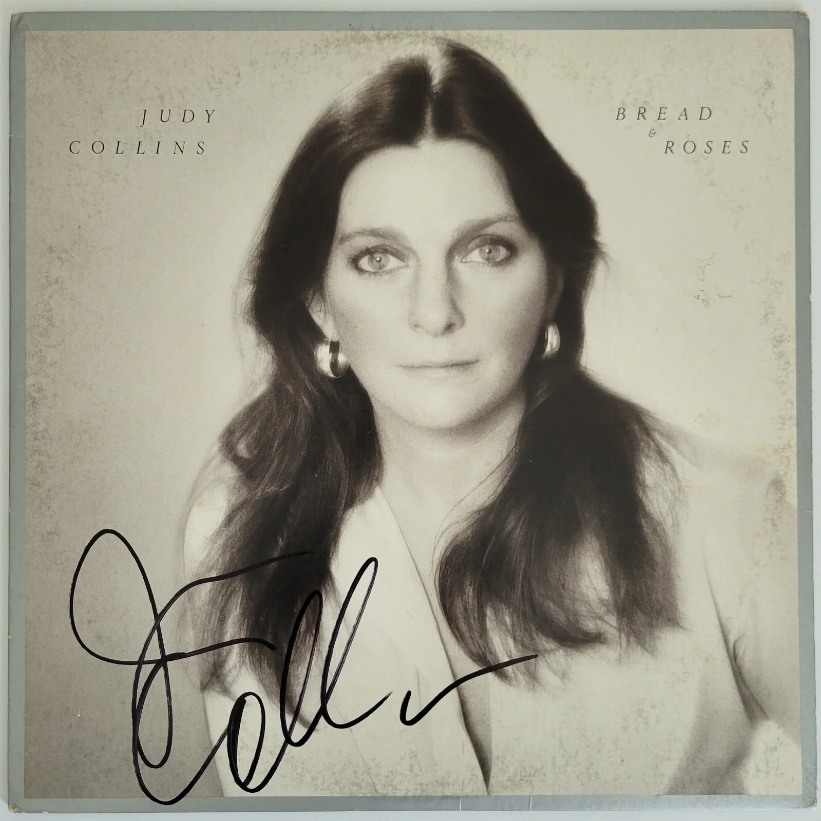 Judy Collins signed Bread and Roses album vinyl record COA proof autographed, изображение 3