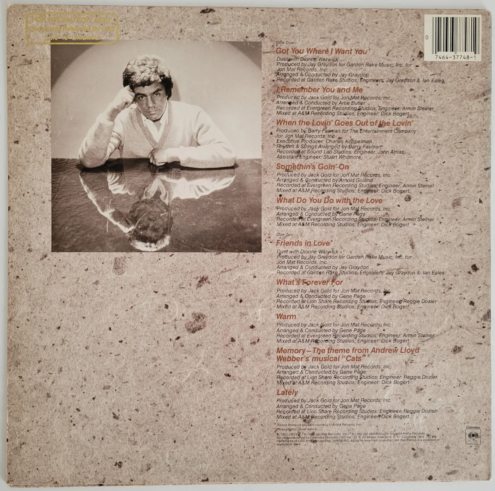 Johnny Mathis signed Friends in Love album, vinyl COA exact proof autographed, image 4