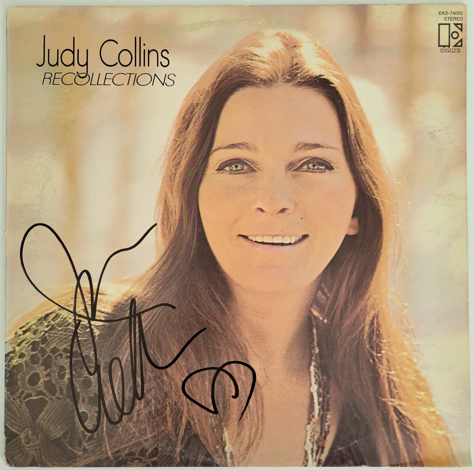 Judy Collins signed Recollections album vinyl record COA exact proof autographed, изображение 3