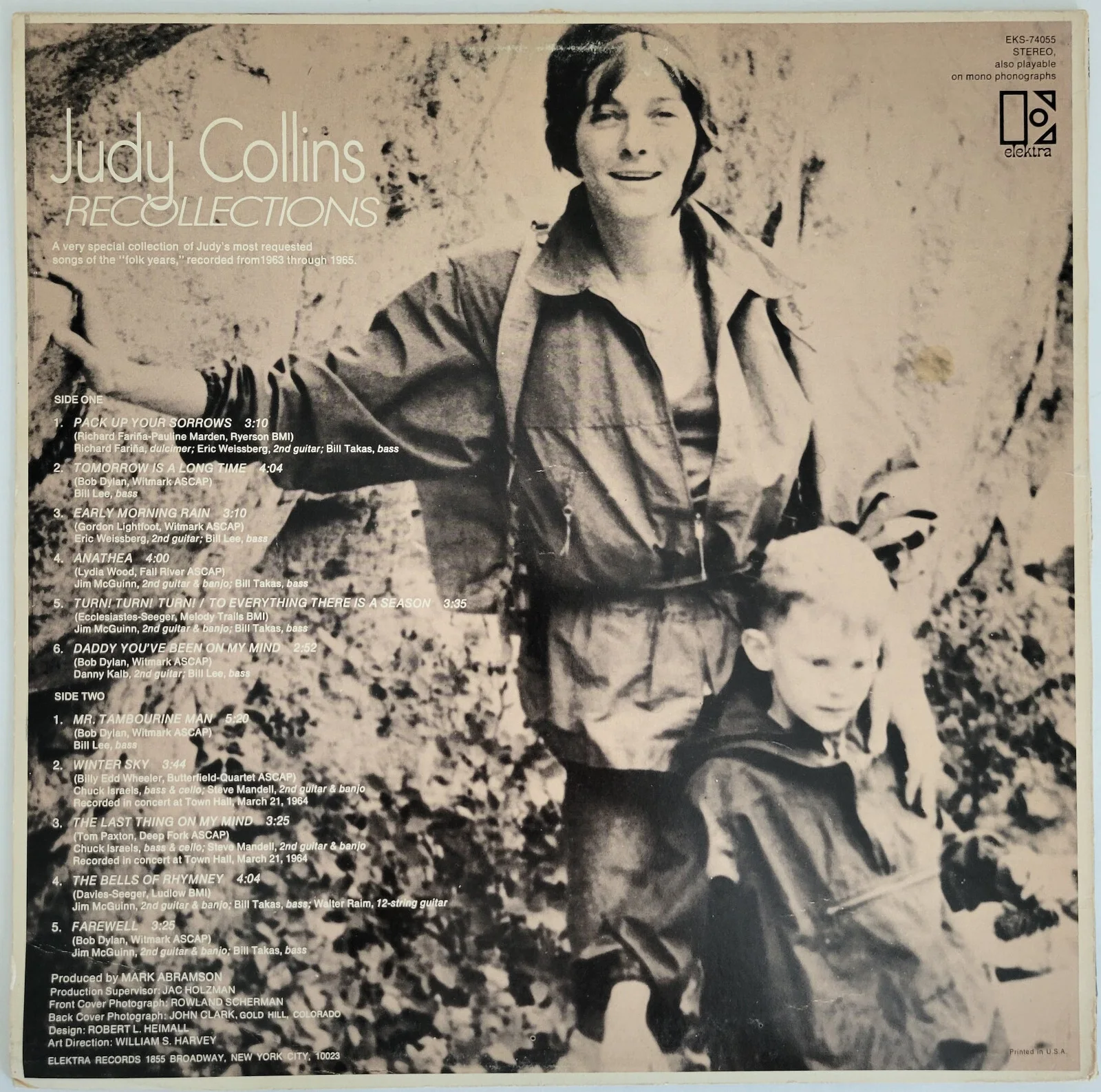 Judy Collins signed Recollections album vinyl record COA exact proof autographed, изображение 4