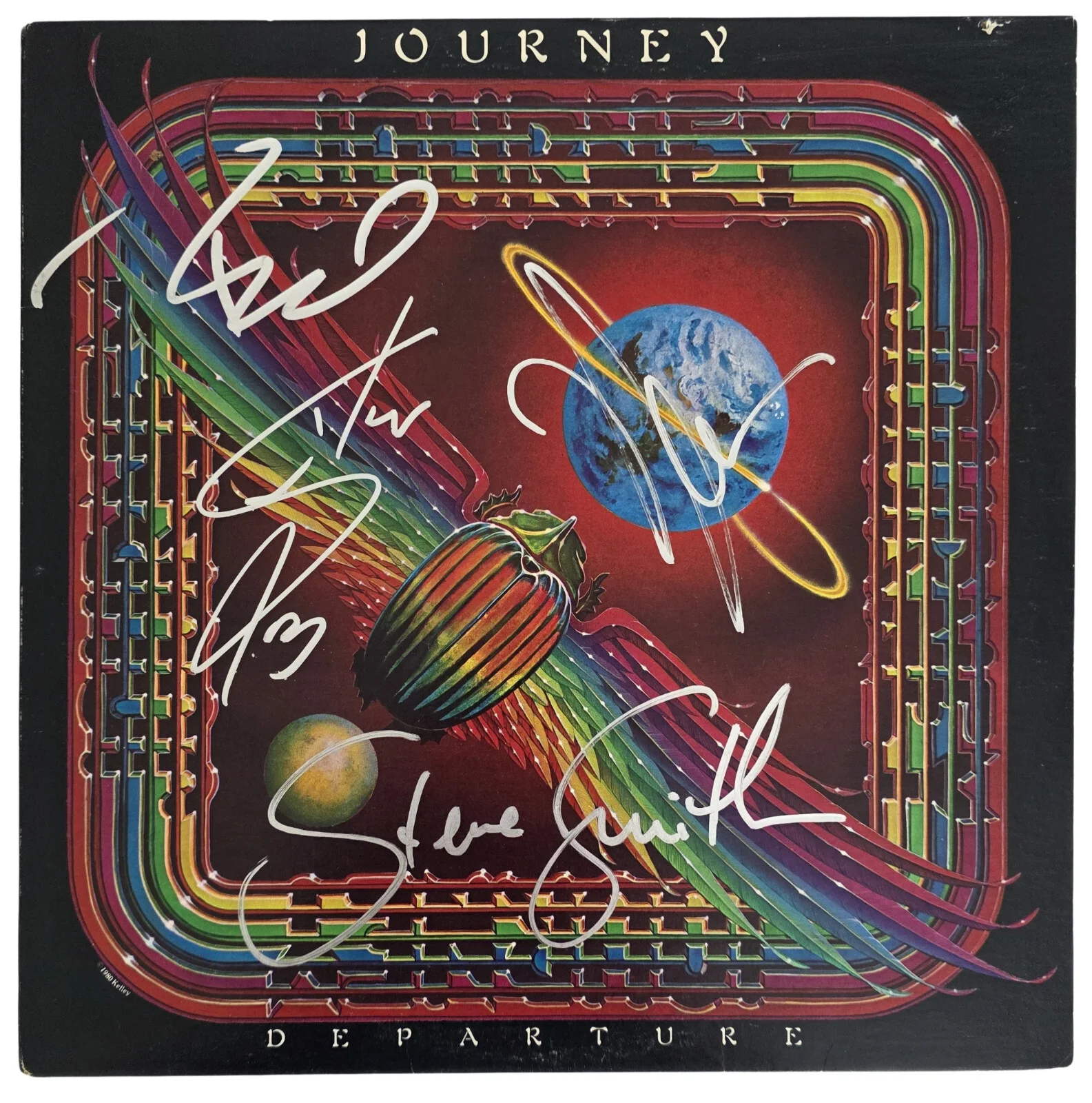 Journey Signed Departure Album COA Proof Autographed Vinyl Record Steve Perry, image 3